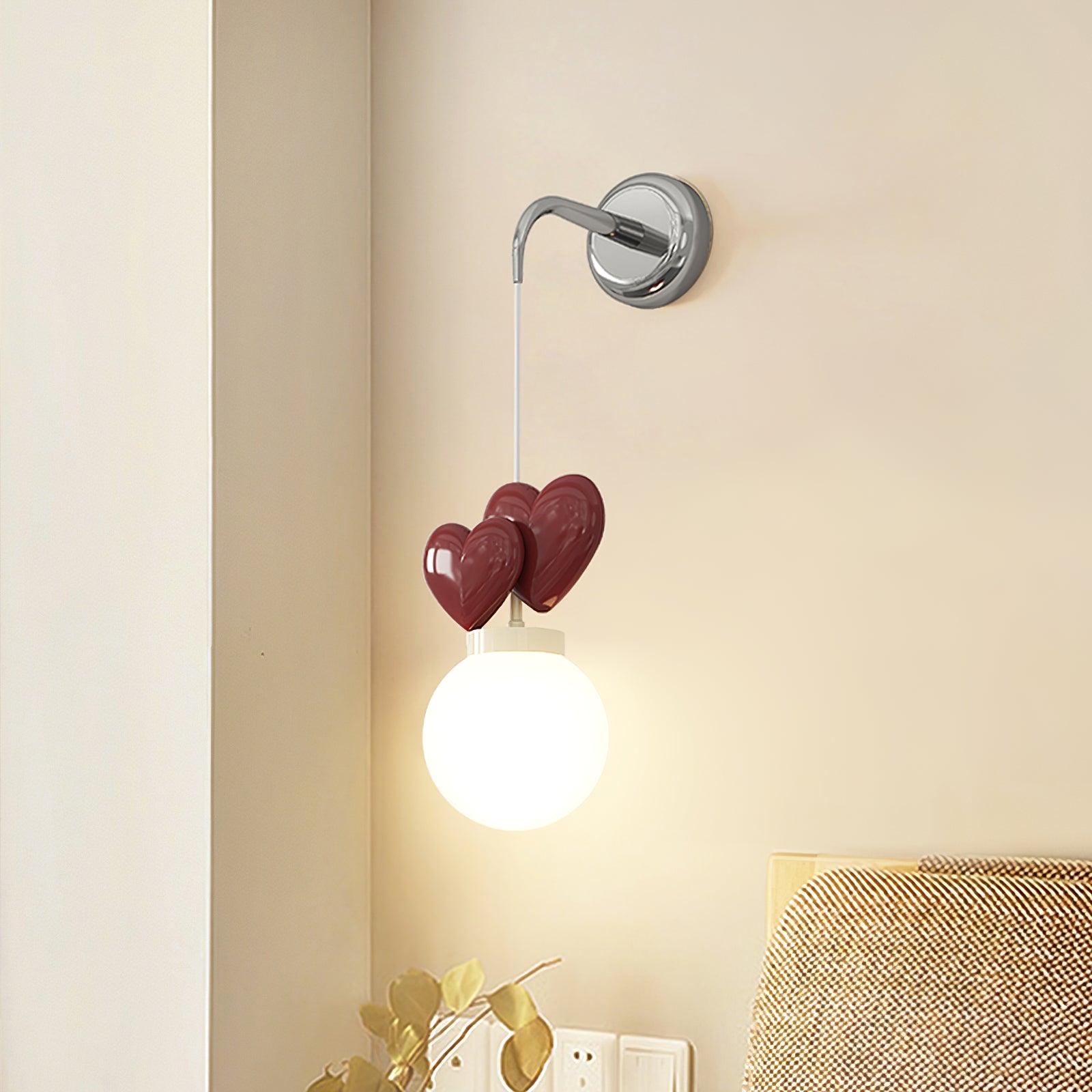 Riva Applique Murale Résine Cœur Verre - Neutralighting