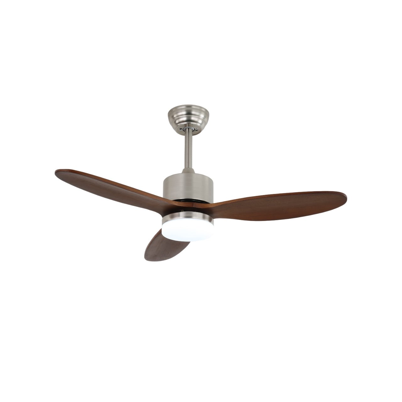 Ventilateur de plafond Elara avec lumière mettant en valeur sa lumière LED intégrée