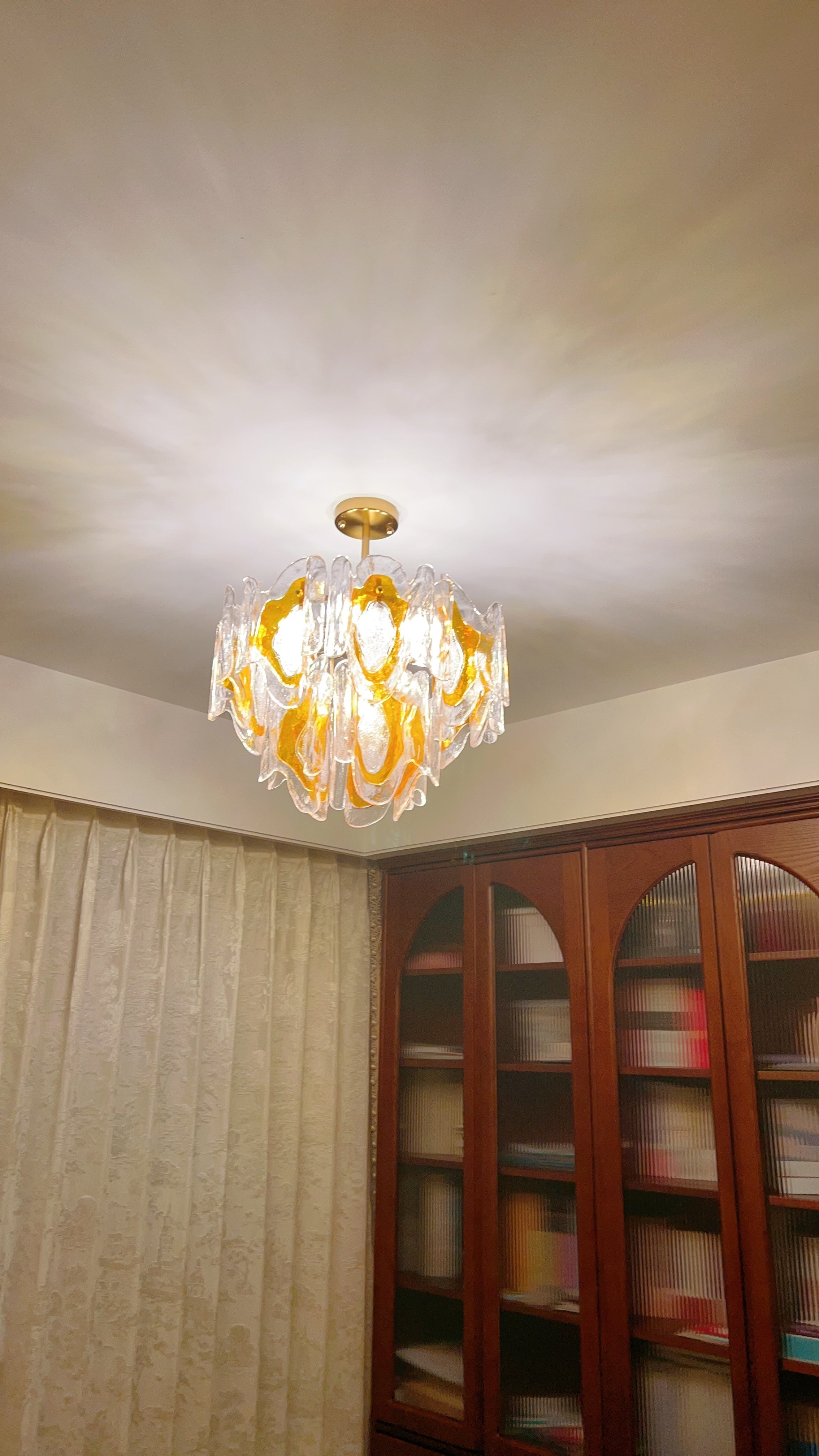 Zecaryra Postmodern Luxury Glass Chandelier - Lamp Copper