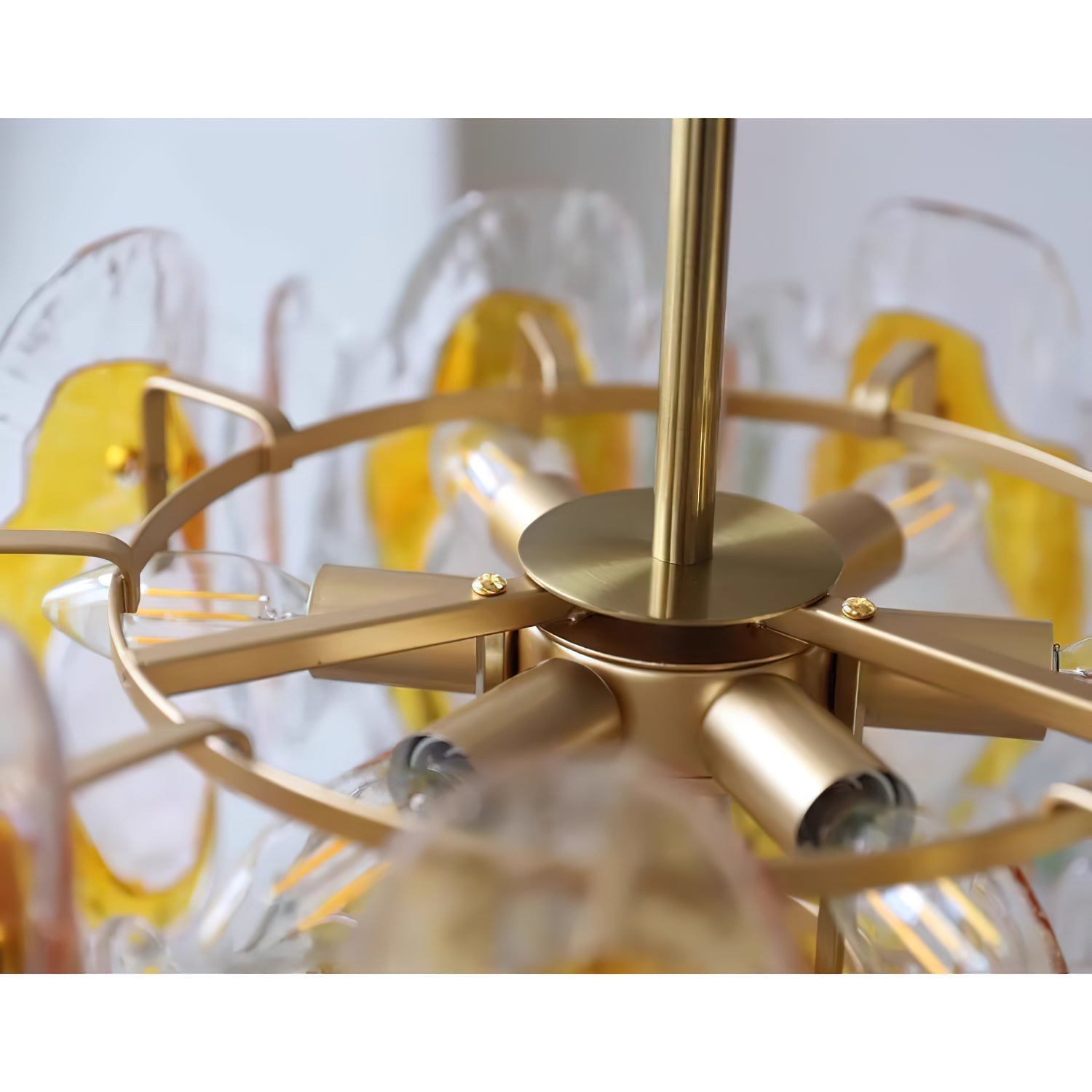 Zecaryra Postmodern Luxury Glass Chandelier - Lamp Copper