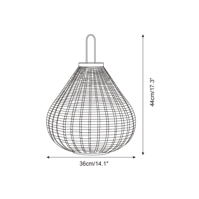 Poltrona Lampe Extérieure Lanterne Rattan Goutte d'Eau Rustique - Neutralighting