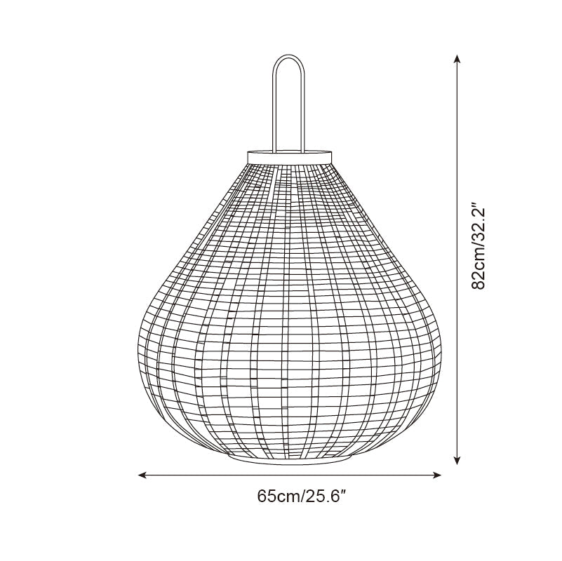 Poltrona Lampe Extérieure Lanterne Rattan Goutte d'Eau Rustique - Neutralighting