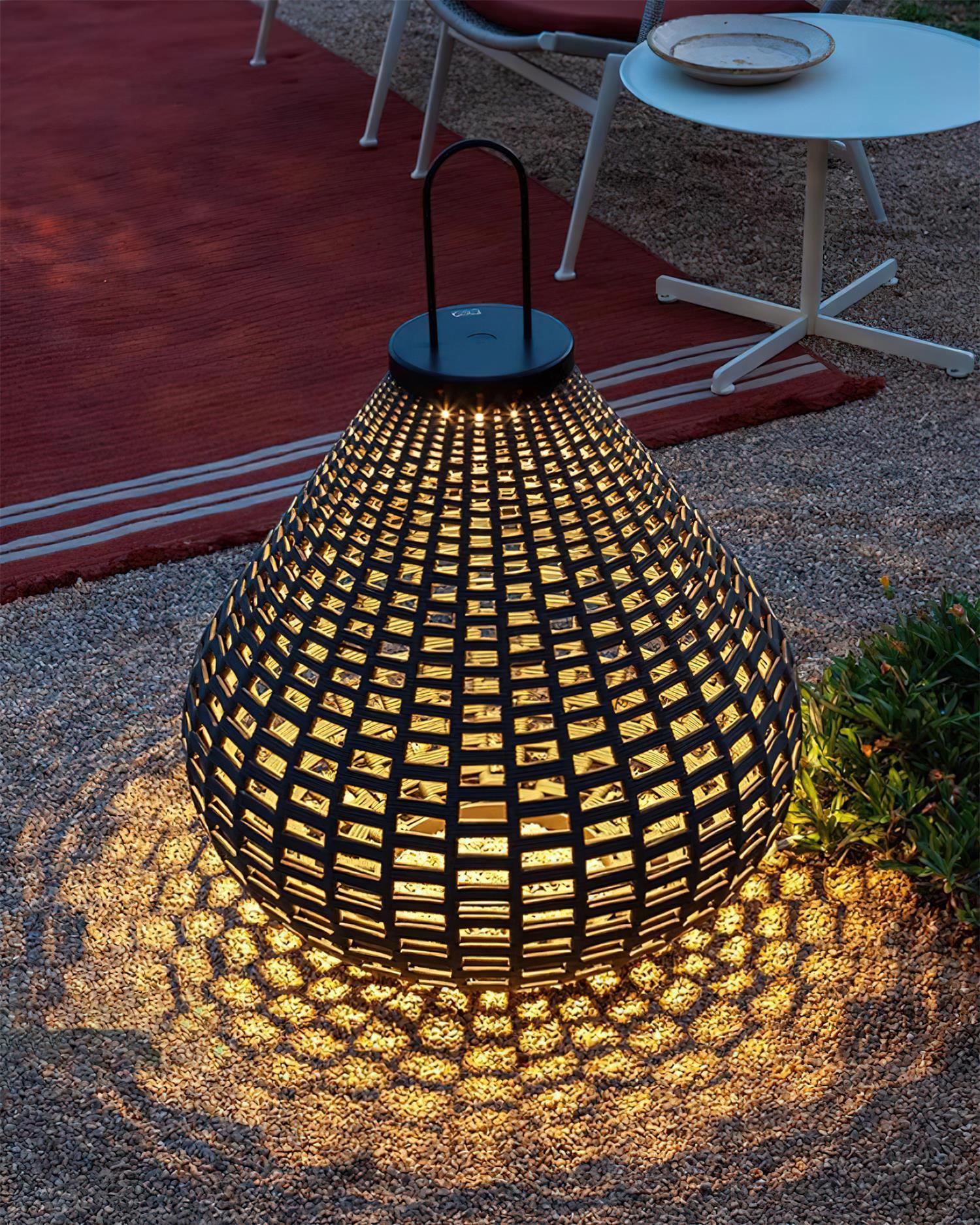 Poltrona Lampe Extérieure Lanterne Rattan Goutte d'Eau Rustique - Neutralighting