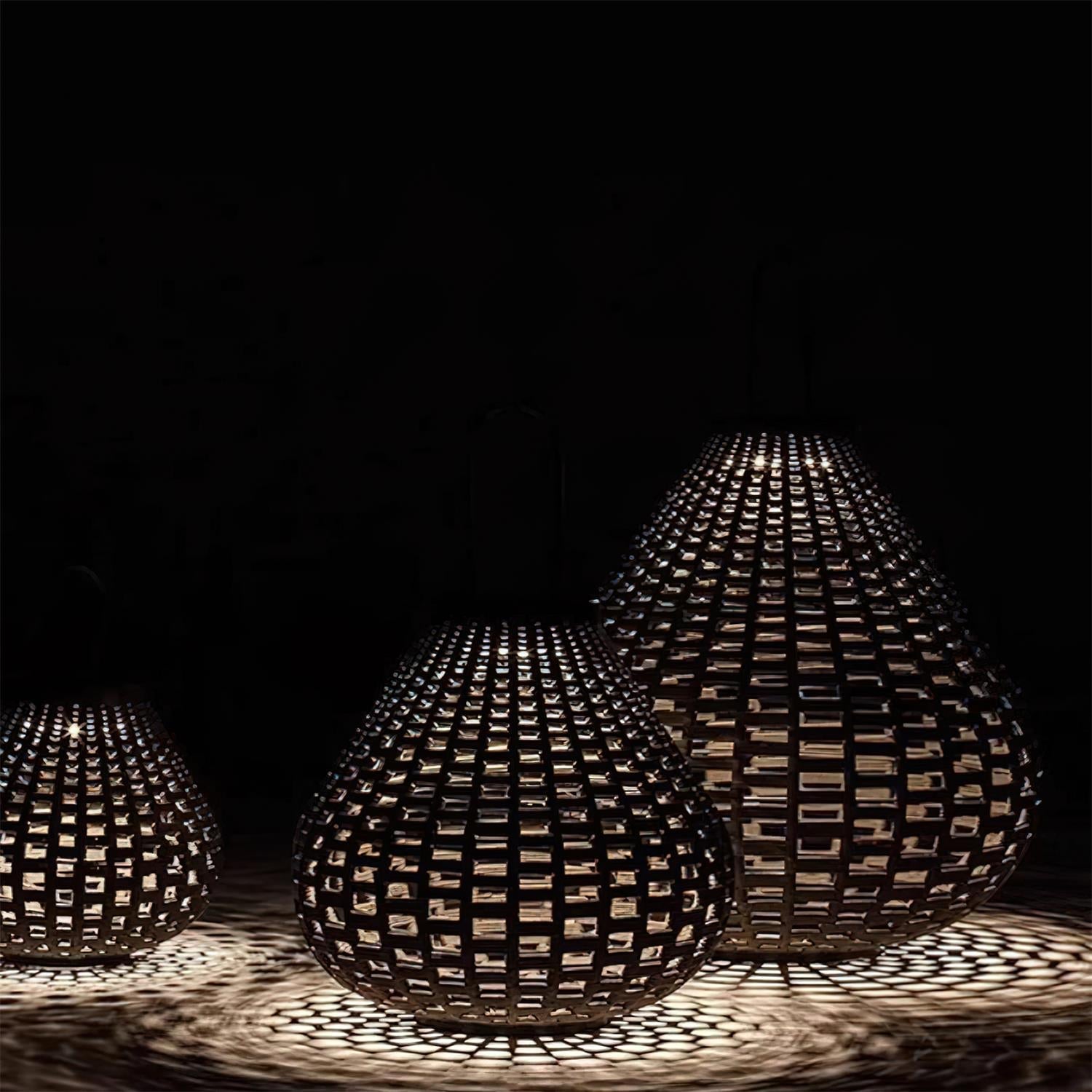 Poltrona Lampe Extérieure Lanterne Rattan Goutte d'Eau Rustique - Neutralighting