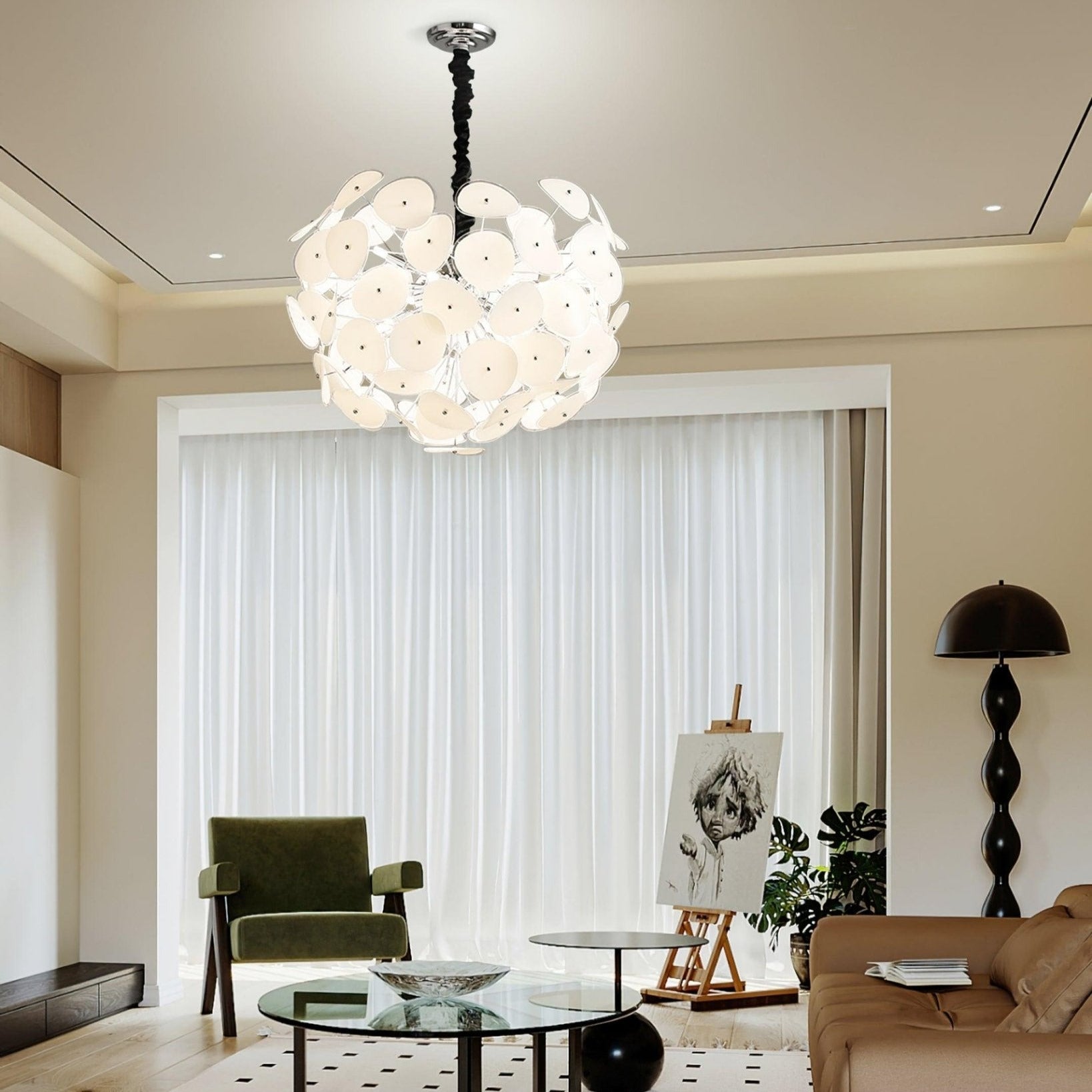 Thera Lustre Artistique à Globe en Verre - Neutralighting