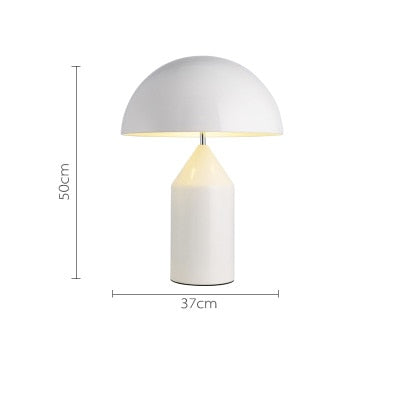 Mira Lampe de Table Champignon Minimaliste, Métal, Noir/Blanc/Or, Chambre - Neutralighting