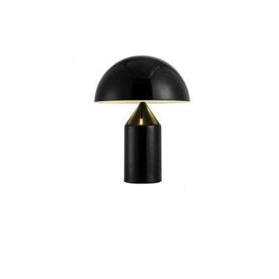 Mira Lampe de Table Champignon Minimaliste, Métal, Noir/Blanc/Or, Chambre - Neutralighting
