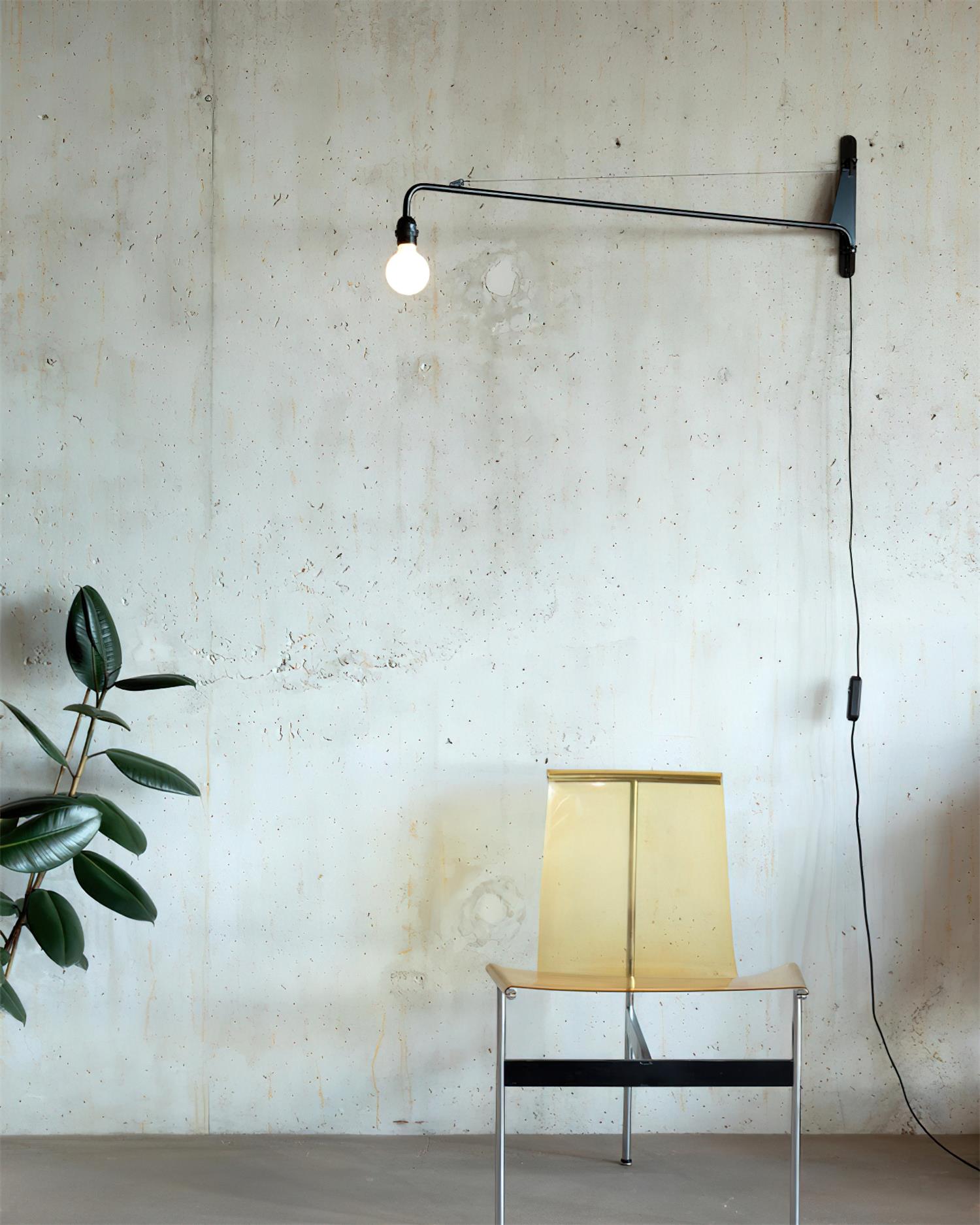 Wall Lamp Long Arm Minimalist Style Adjustable for Bedroom - Letslighting