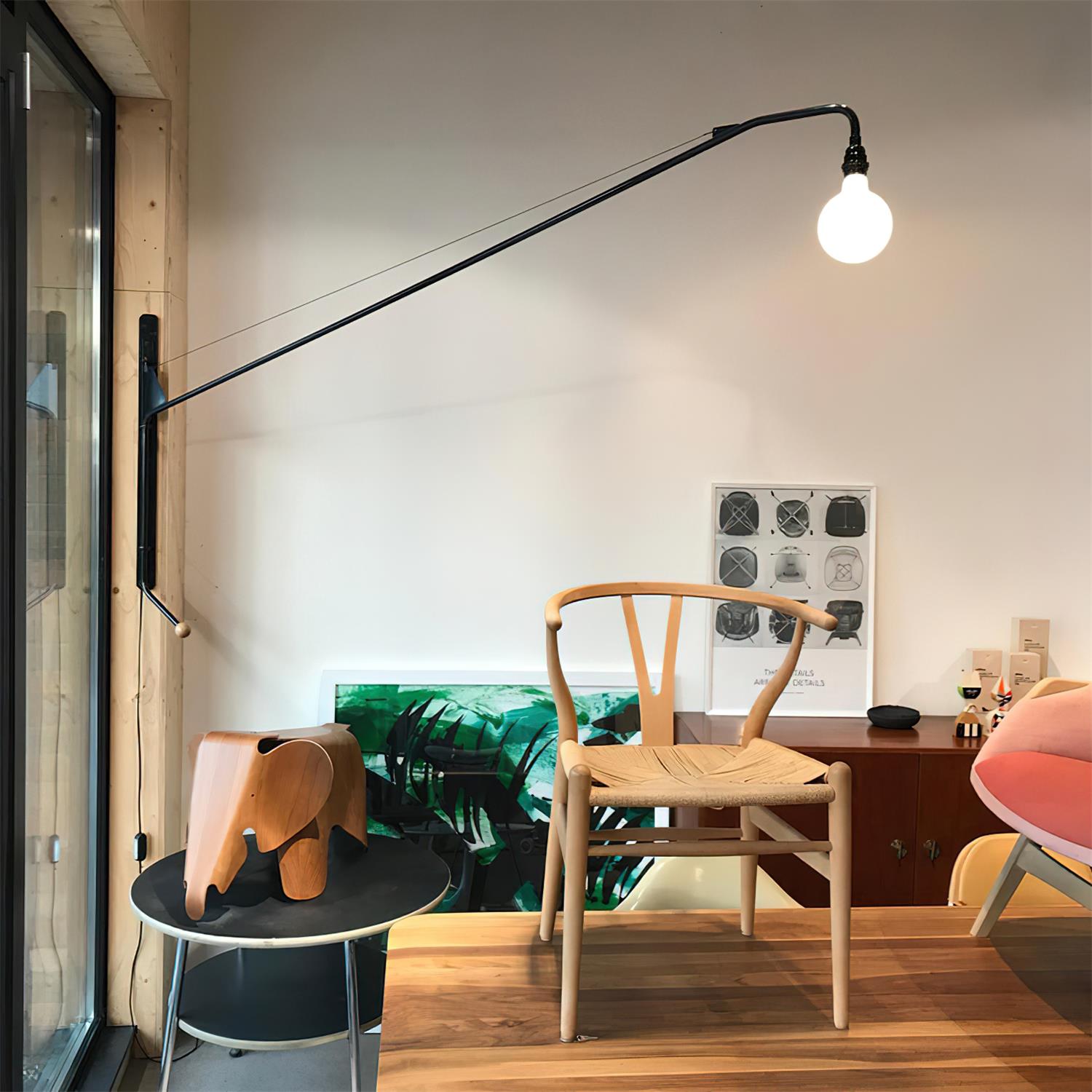 Wall Lamp Long Arm Minimalist Style Adjustable for Bedroom - Letslighting
