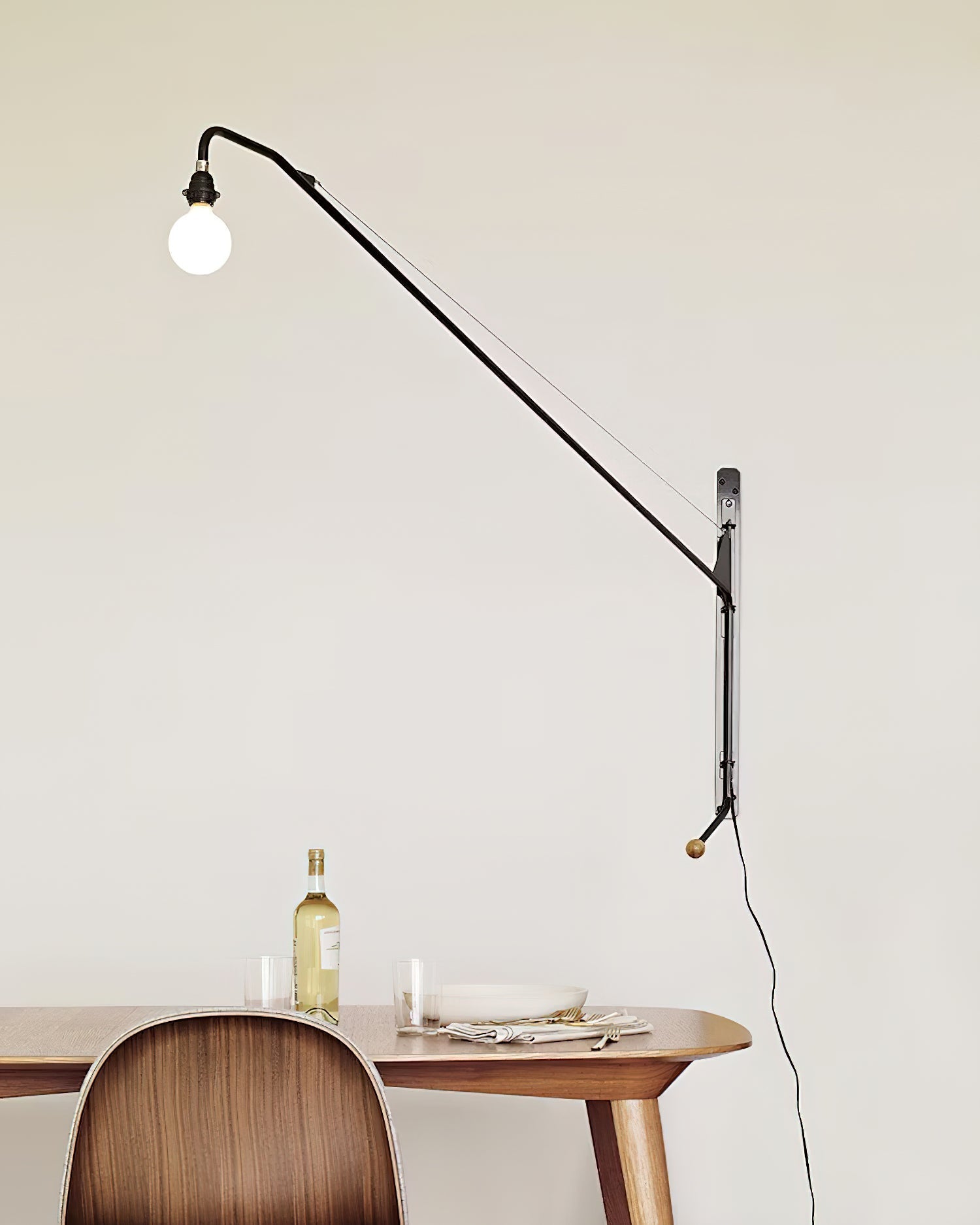 Wall Lamp Long Arm Minimalist Style Adjustable for Bedroom - Letslighting