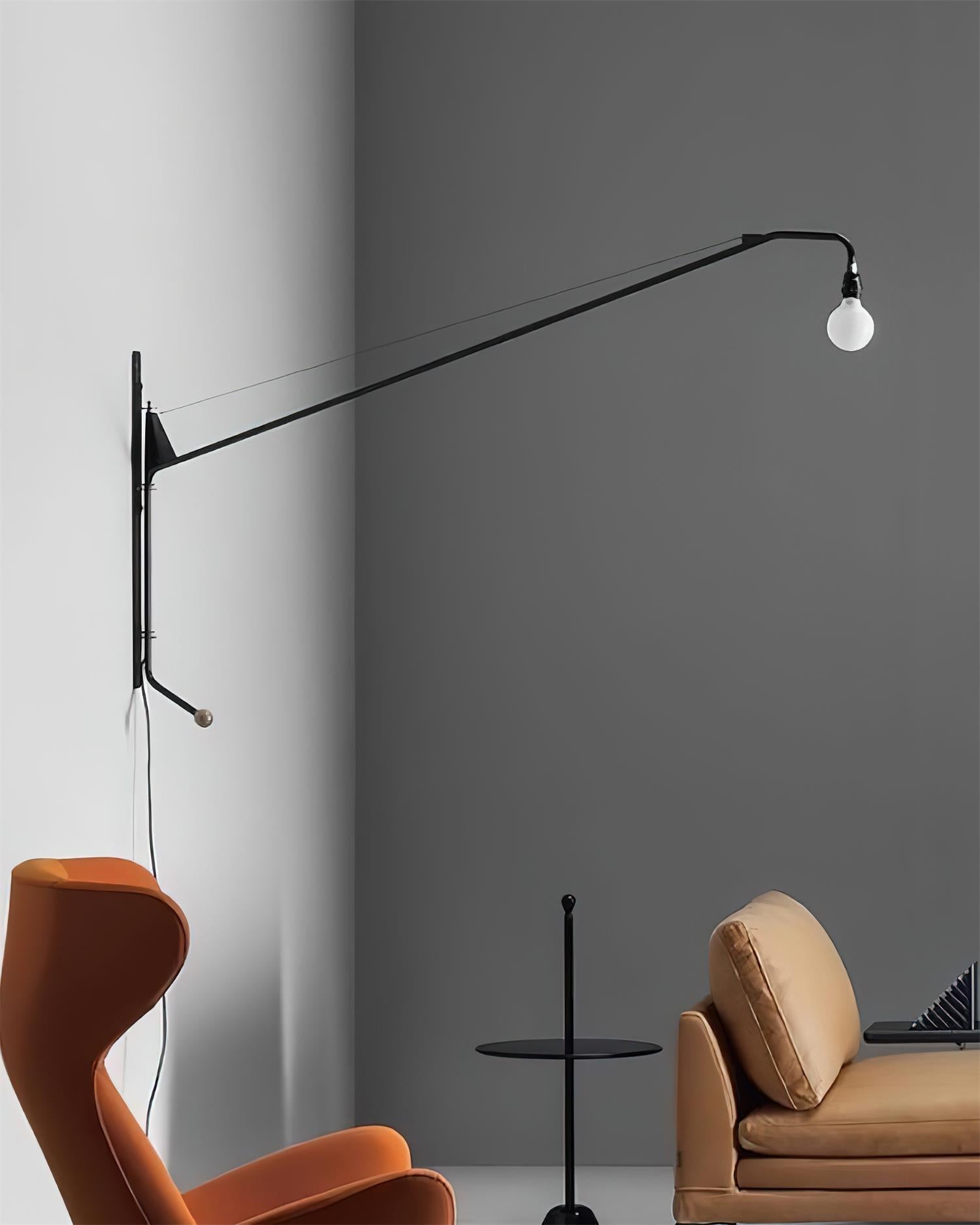 Wall Lamp Long Arm Minimalist Style Adjustable for Bedroom - Letslighting