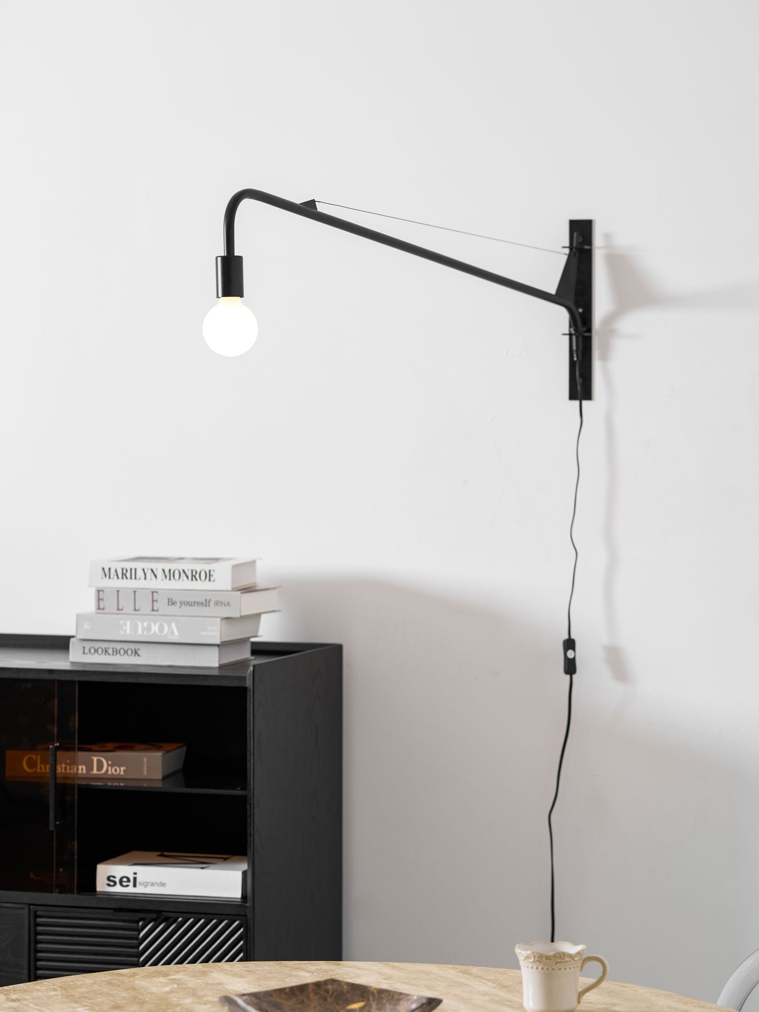 Wall Lamp Long Arm Minimalist Style Adjustable for Bedroom - Letslighting