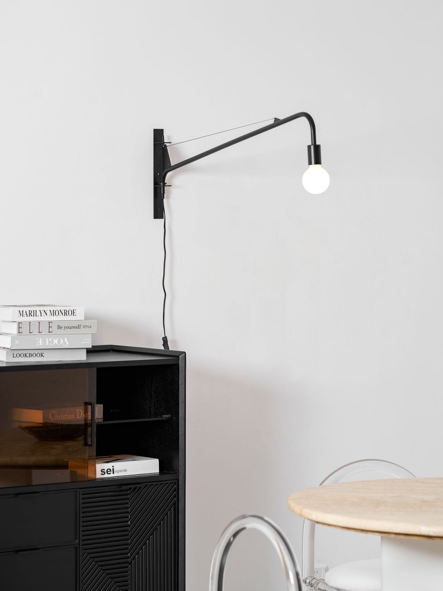 Wall Lamp Long Arm Minimalist Style Adjustable for Bedroom - Letslighting