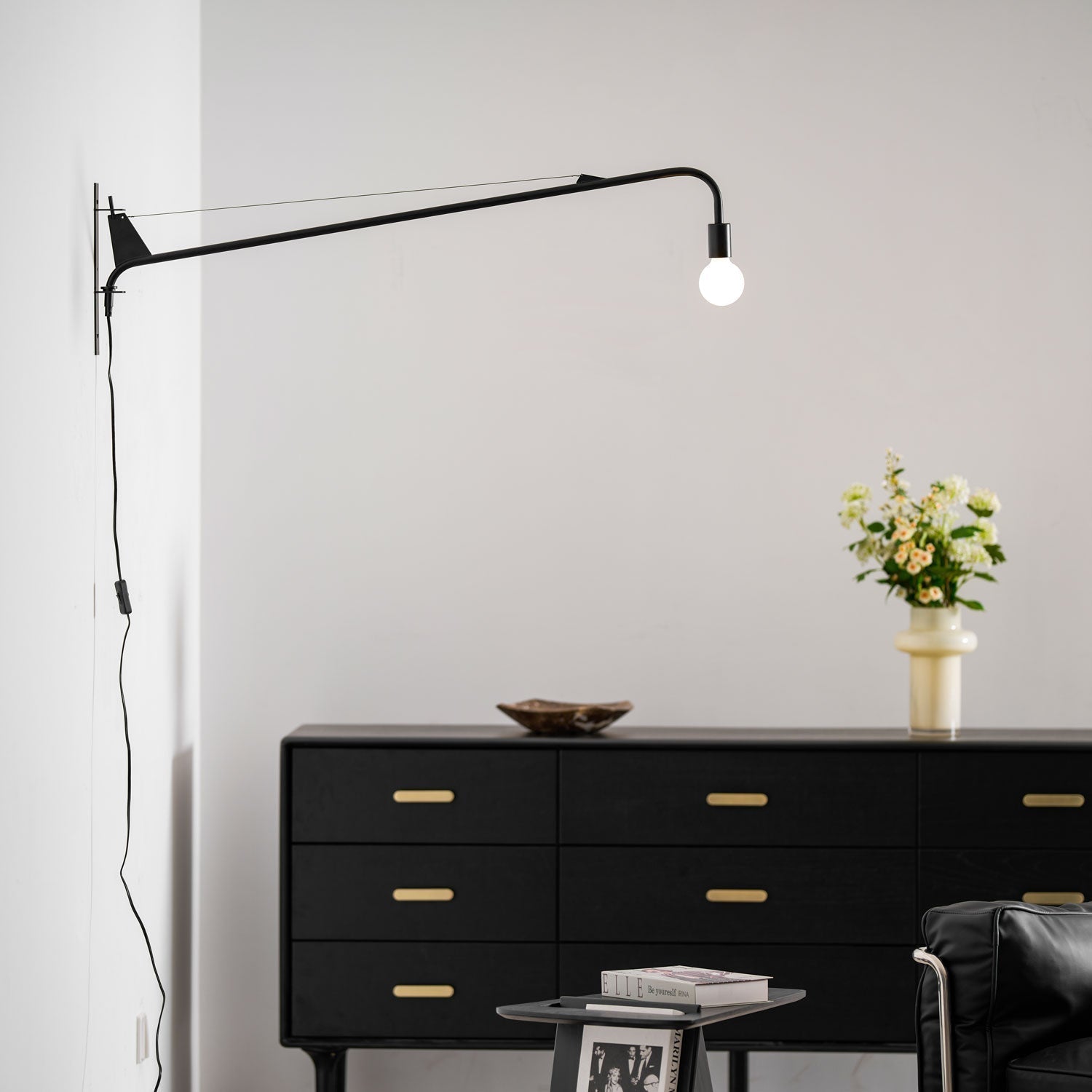Wall Lamp Long Arm Minimalist Style Adjustable for Bedroom - Letslighting