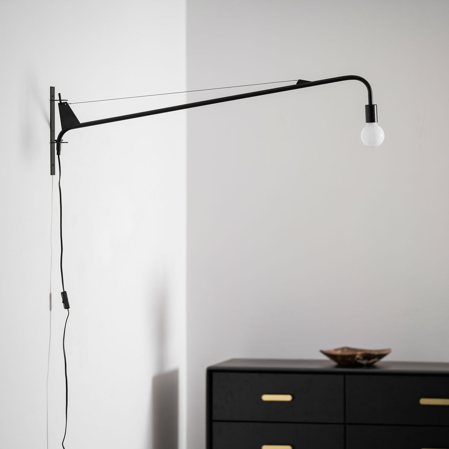 Wall Lamp Long Arm Minimalist Style Adjustable for Bedroom - Letslighting