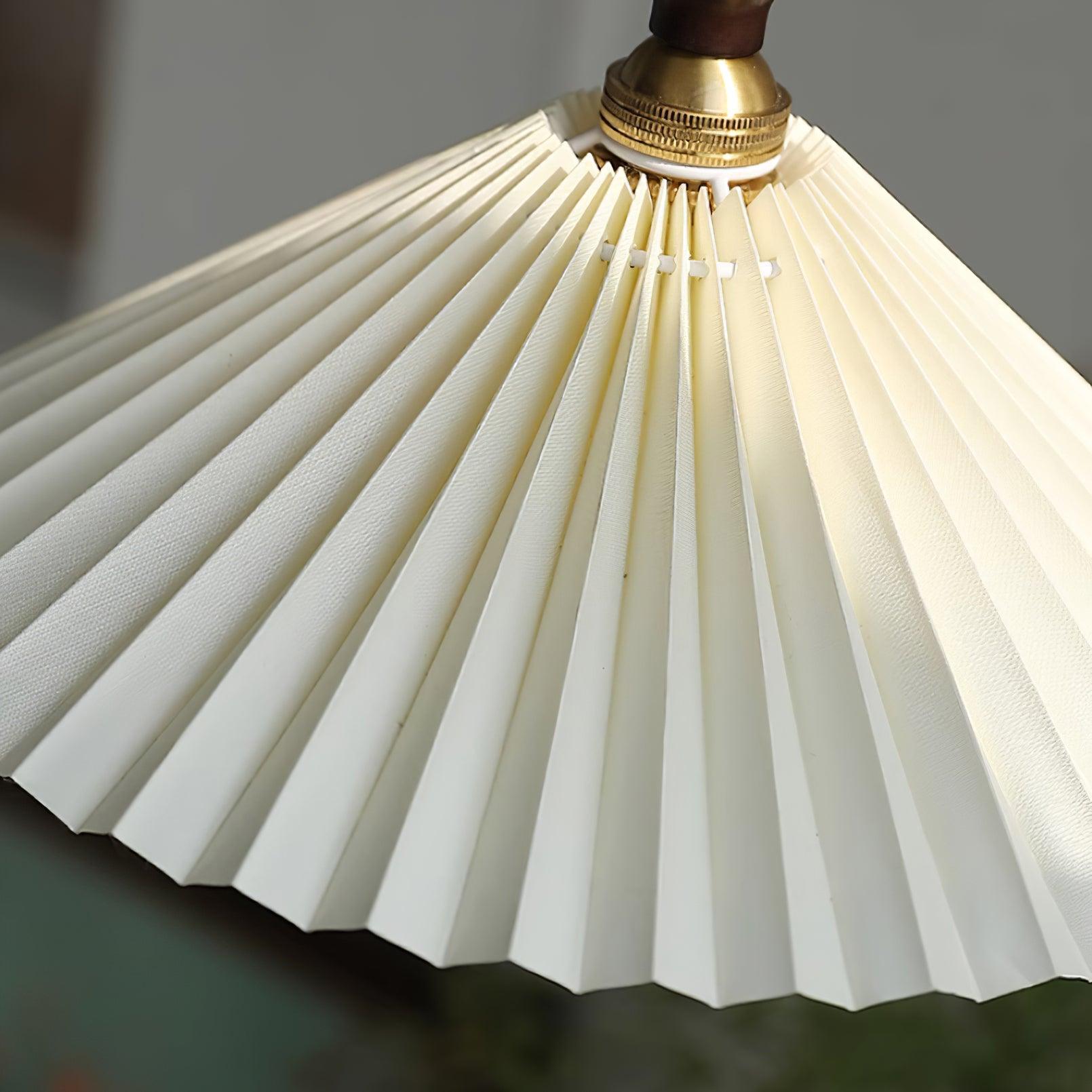 Prairie Suspension en Noyer à Abat-jour Plissé - Neutralighting