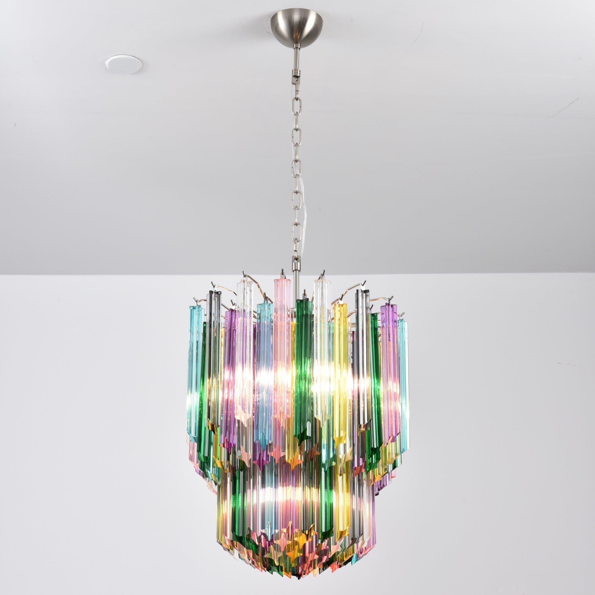 Aurora Chandelier Murano Glass Colorful Prism - Letslighting