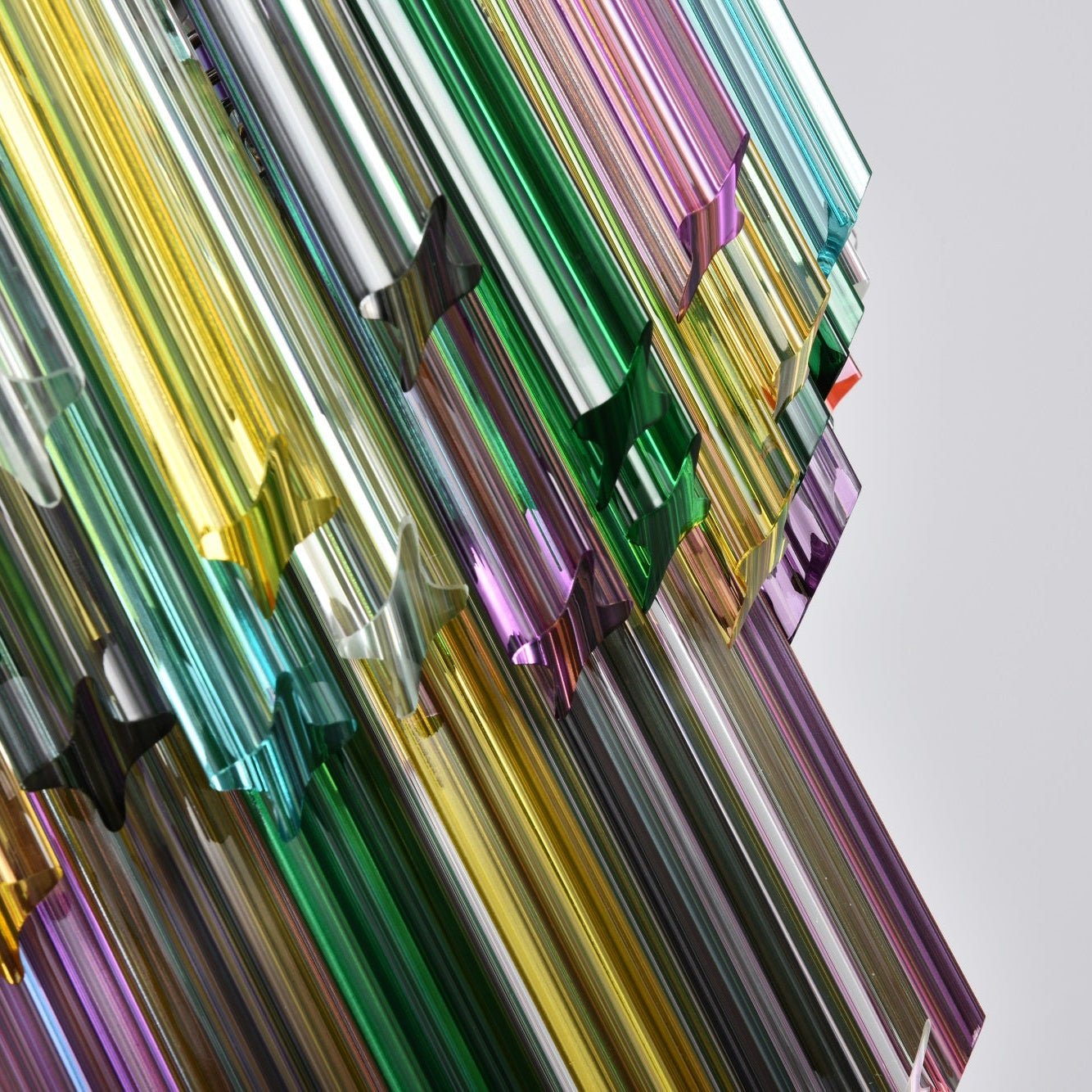 Aurora Chandelier Murano Glass Colorful Prism - Letslighting