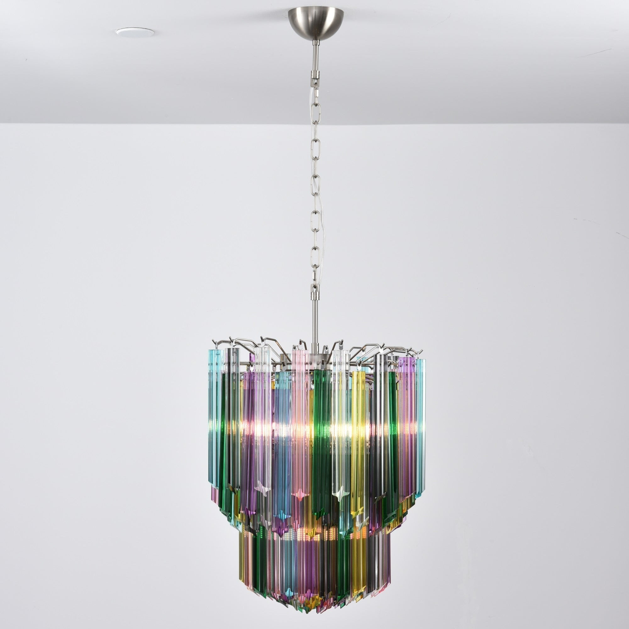 Aurora Chandelier Murano Glass Colorful Prism - Letslighting