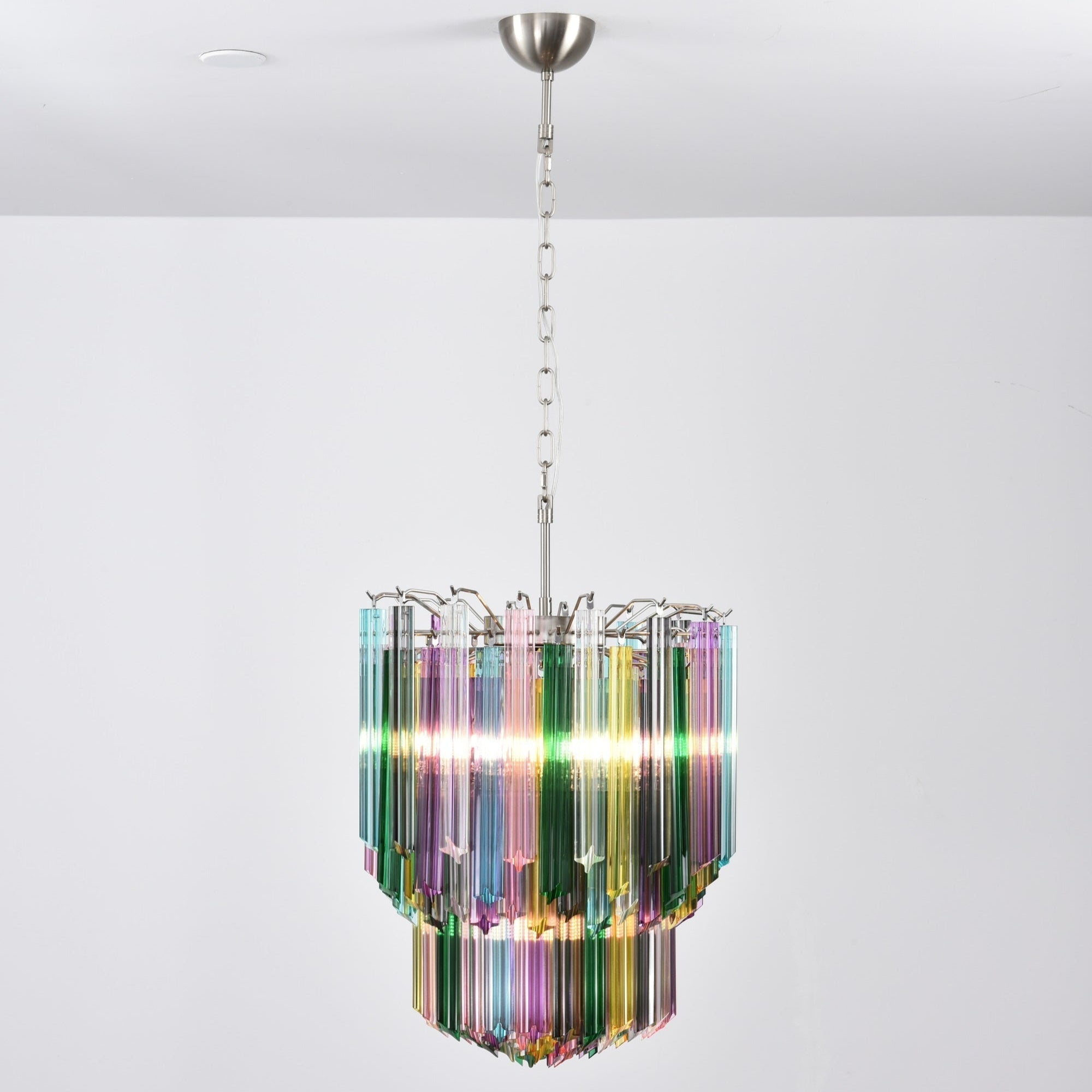 Aurora Chandelier Murano Glass Colorful Prism - Letslighting