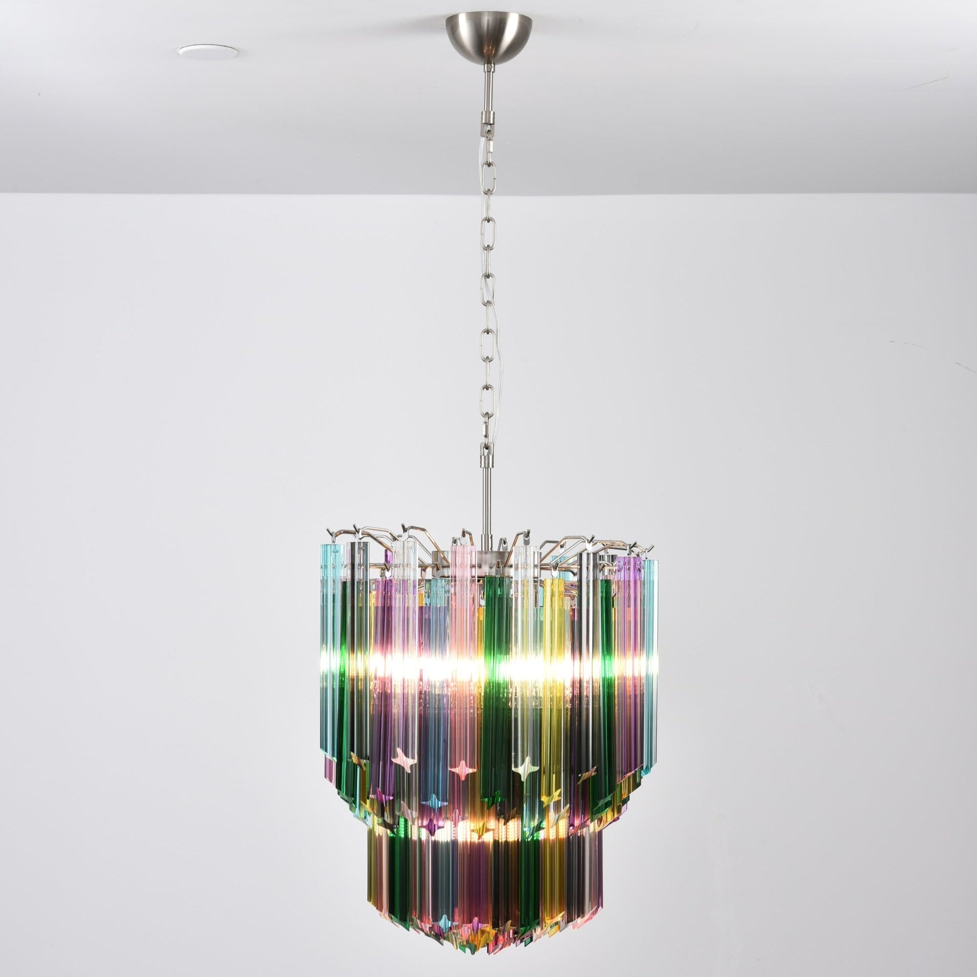 Aurora Chandelier Murano Glass Colorful Prism - Letslighting