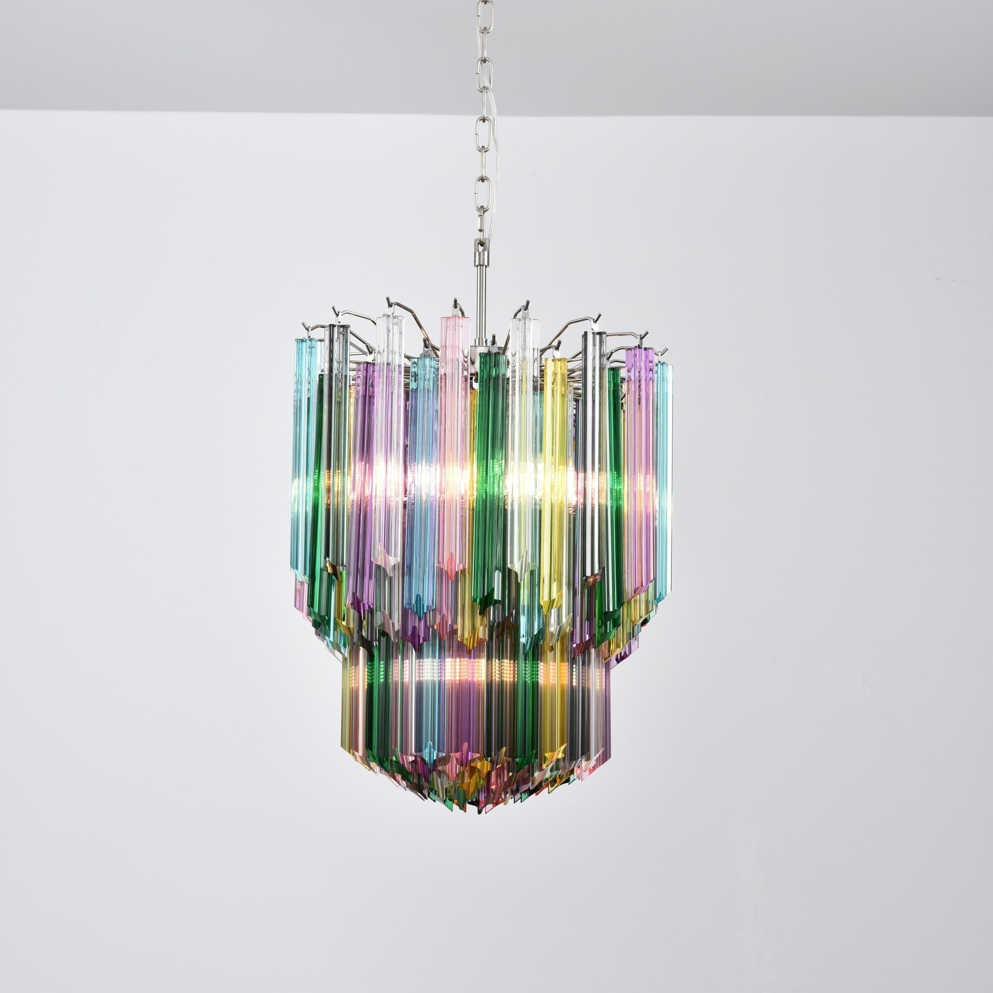 Aurora Chandelier Murano Glass Colorful Prism - Letslighting