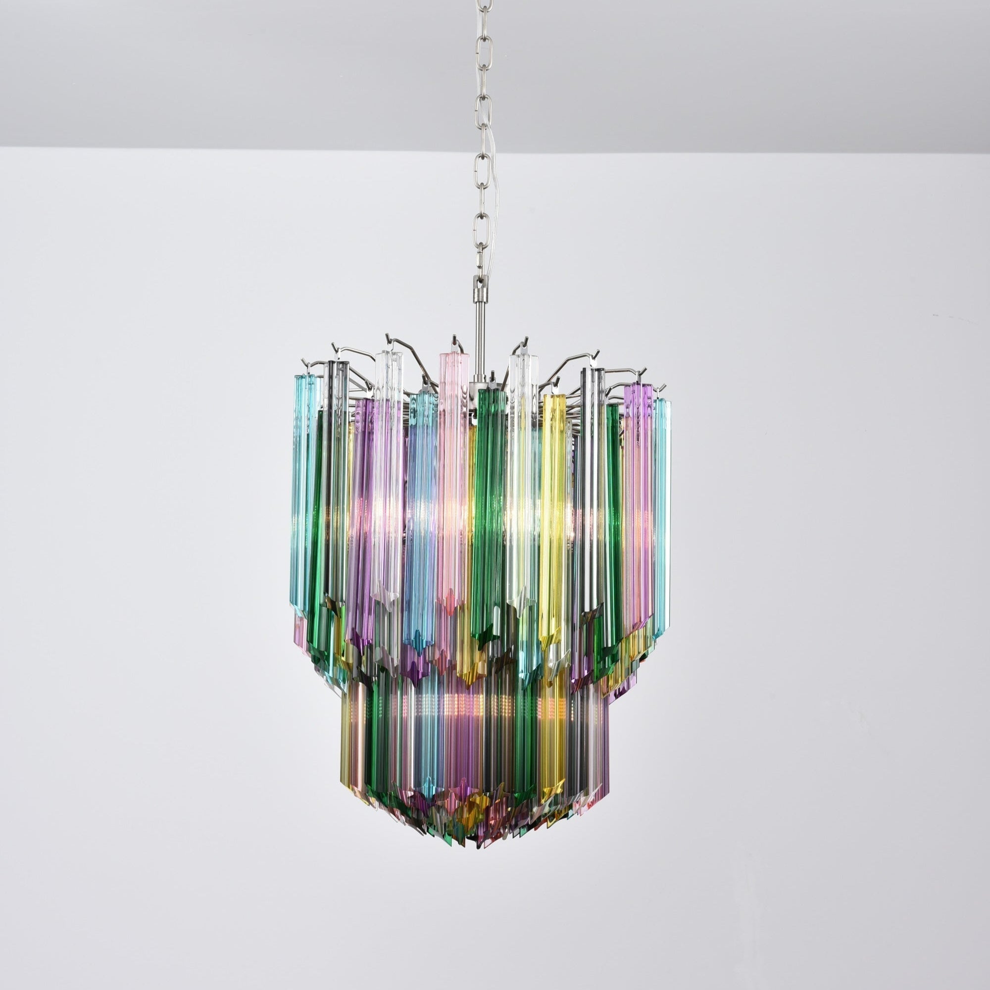 Aurora Chandelier Murano Glass Colorful Prism - Letslighting