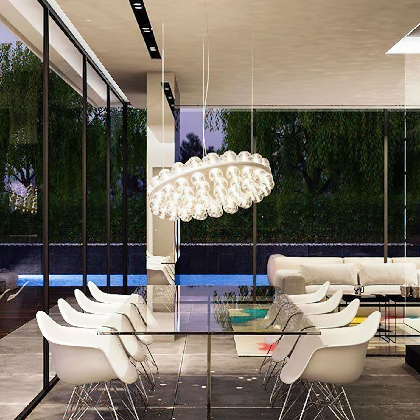 Ulvinos Individual Creativity Resin Glass Chandelier - Lamp Copper