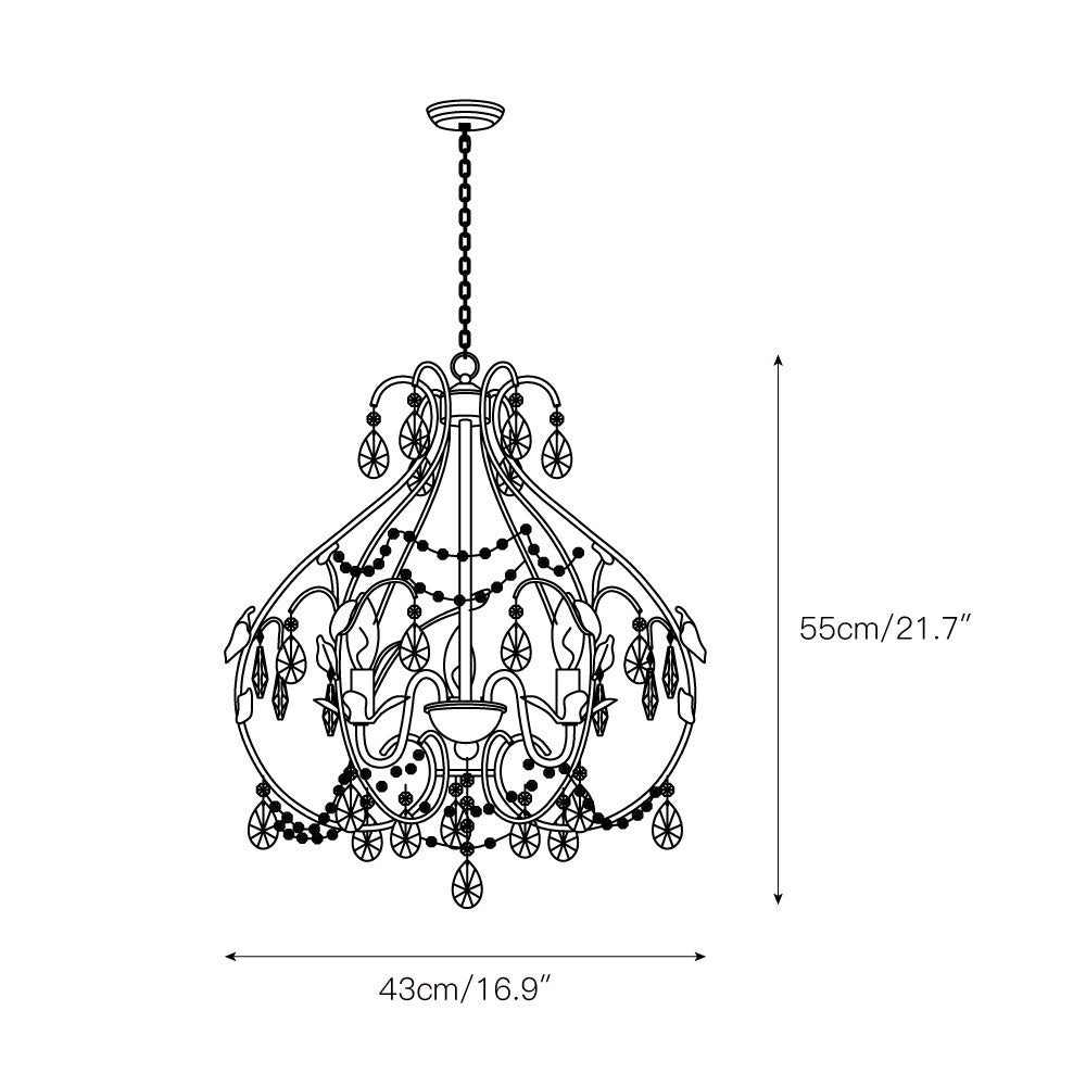 Ivsolarae Postmodern Luxury Crystal Chandelier - Lamp Copper