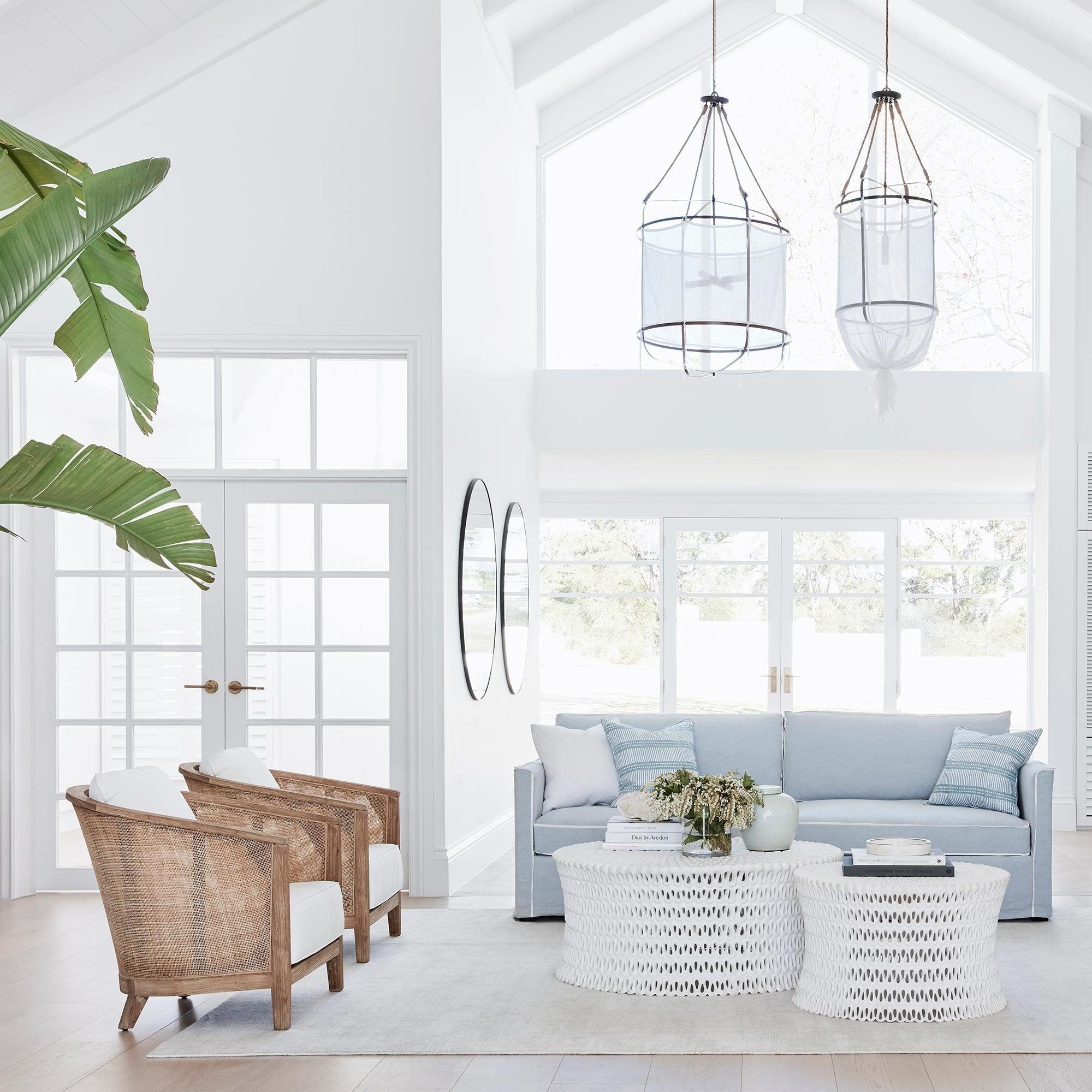 Erina Chandelier Moderne en Lin et Métal - Neutralighting