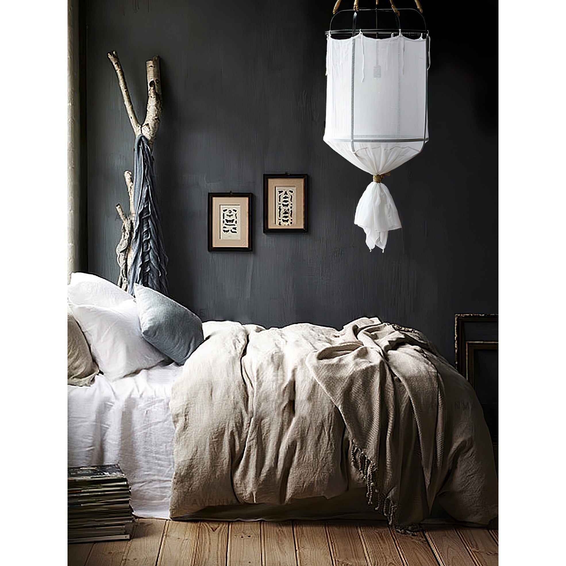 Erina Chandelier Moderne en Lin et Métal - Neutralighting
