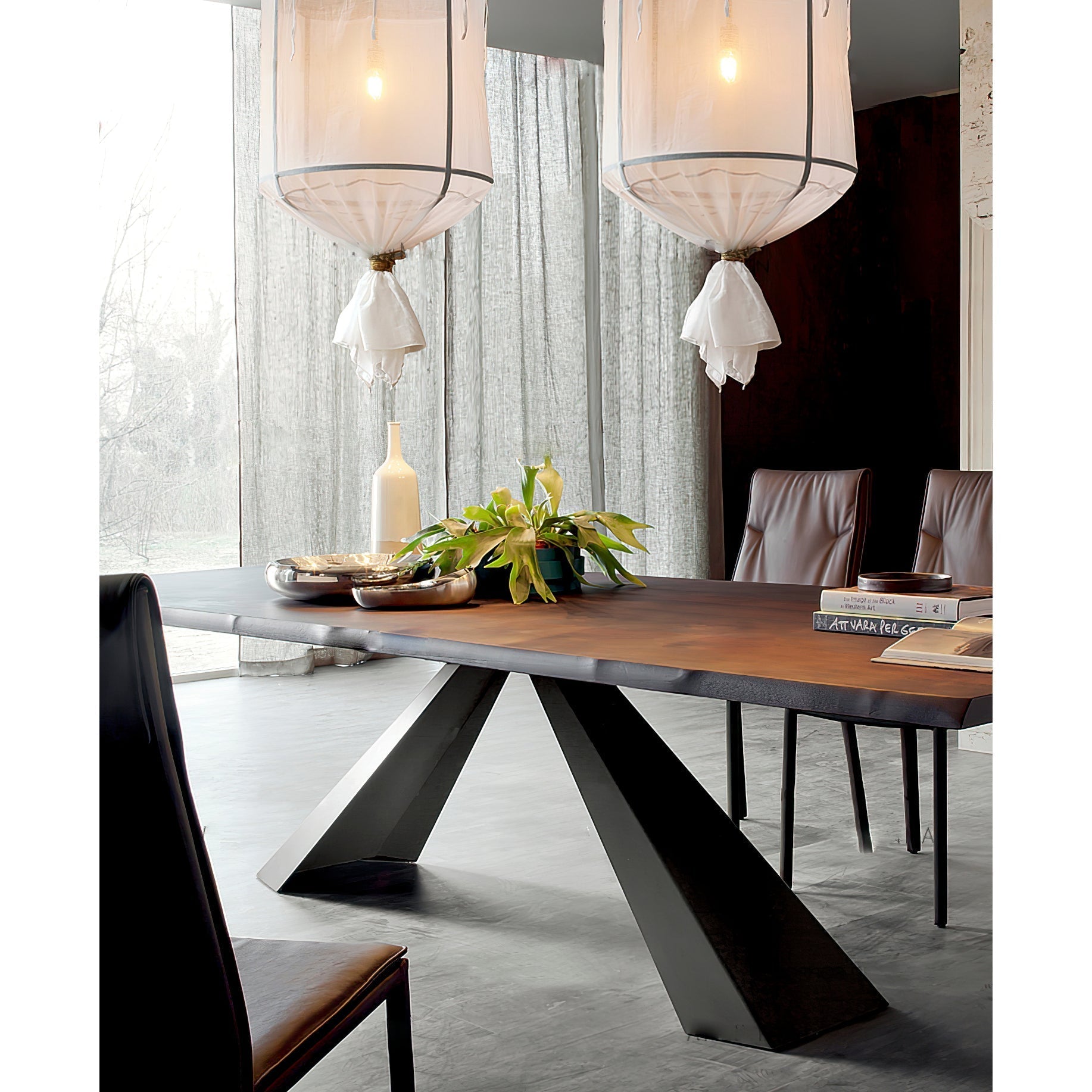 Erina Chandelier Moderne en Lin et Métal - Neutralighting