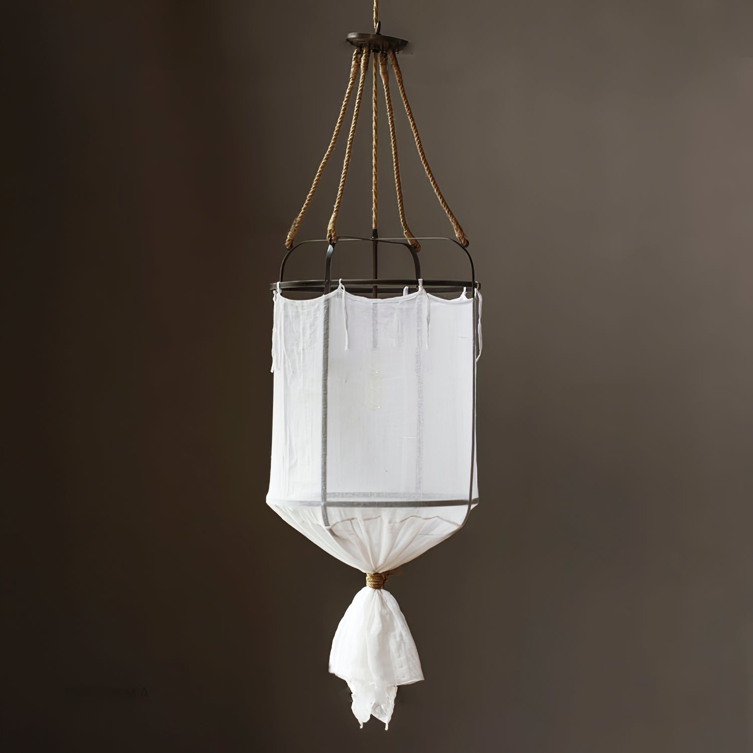 Erina Chandelier Moderne en Lin et Métal - Neutralighting