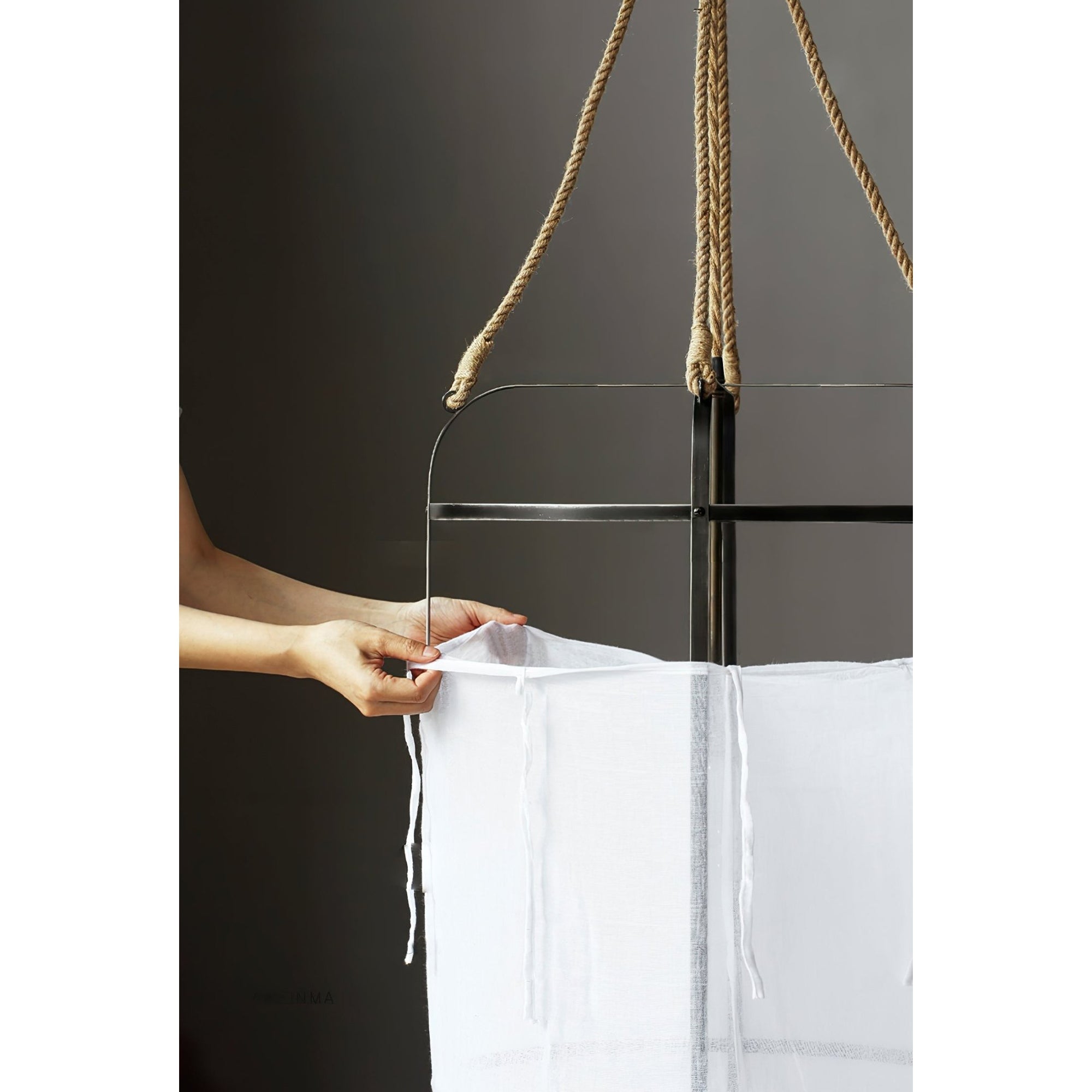 Erina Chandelier Moderne en Lin et Métal - Neutralighting