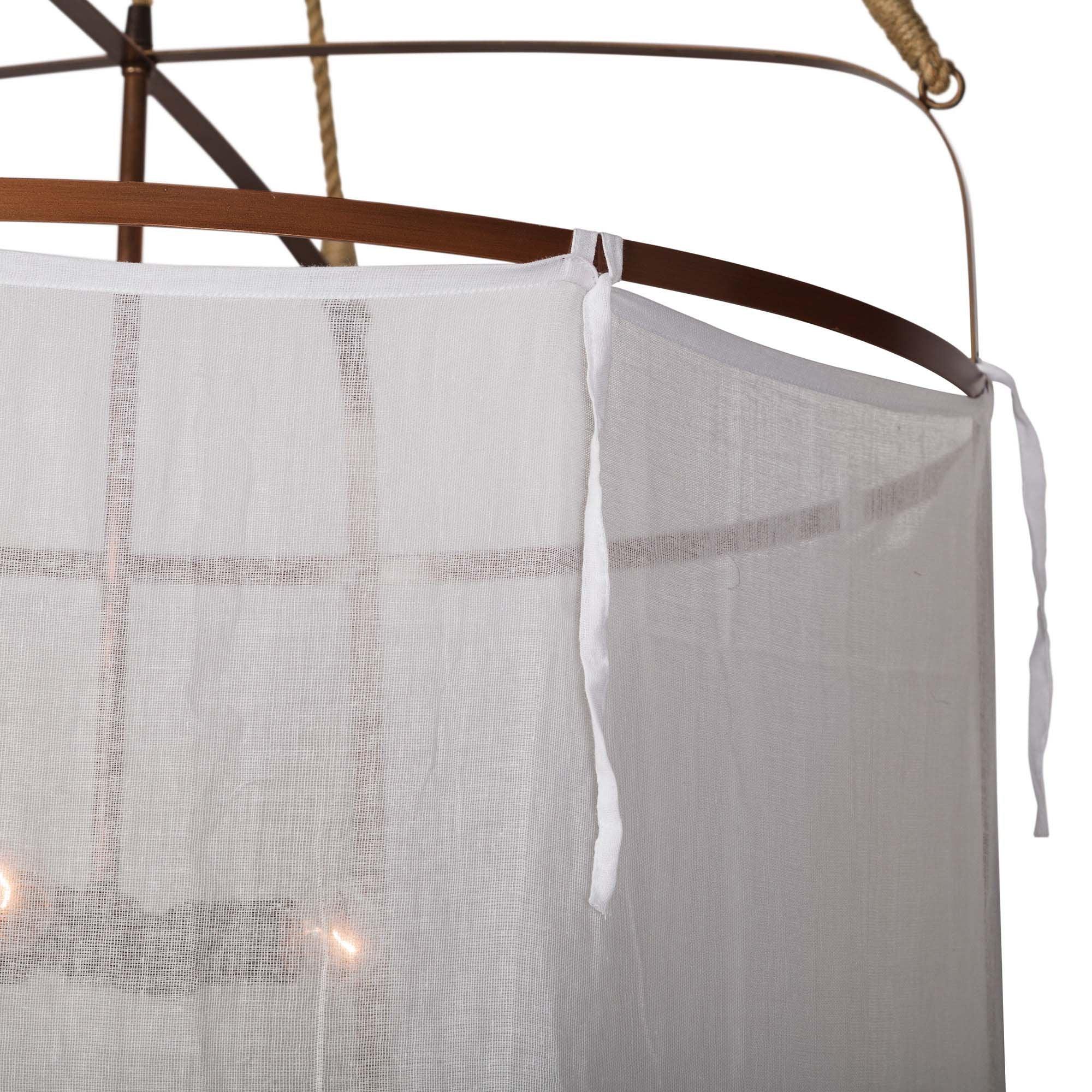 Erina Chandelier Moderne en Lin et Métal - Neutralighting