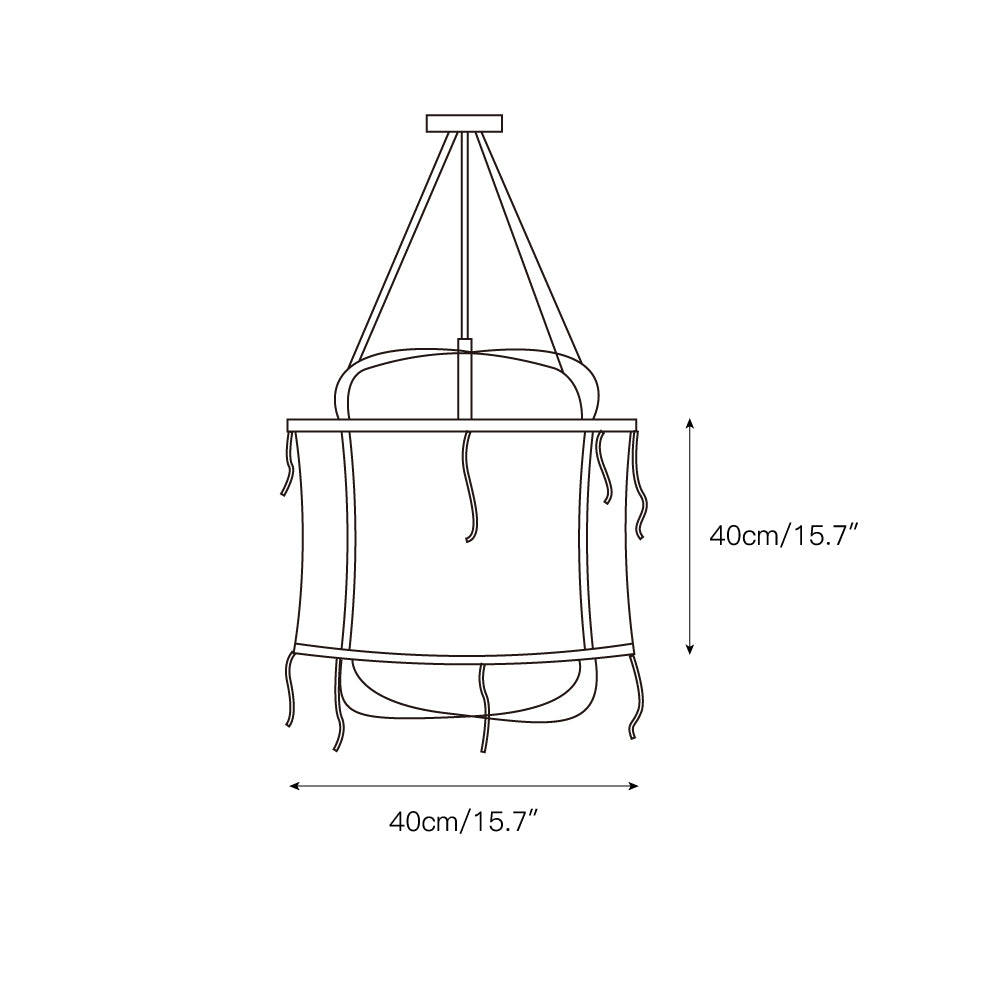 Erina Chandelier Moderne en Lin et Métal - Neutralighting