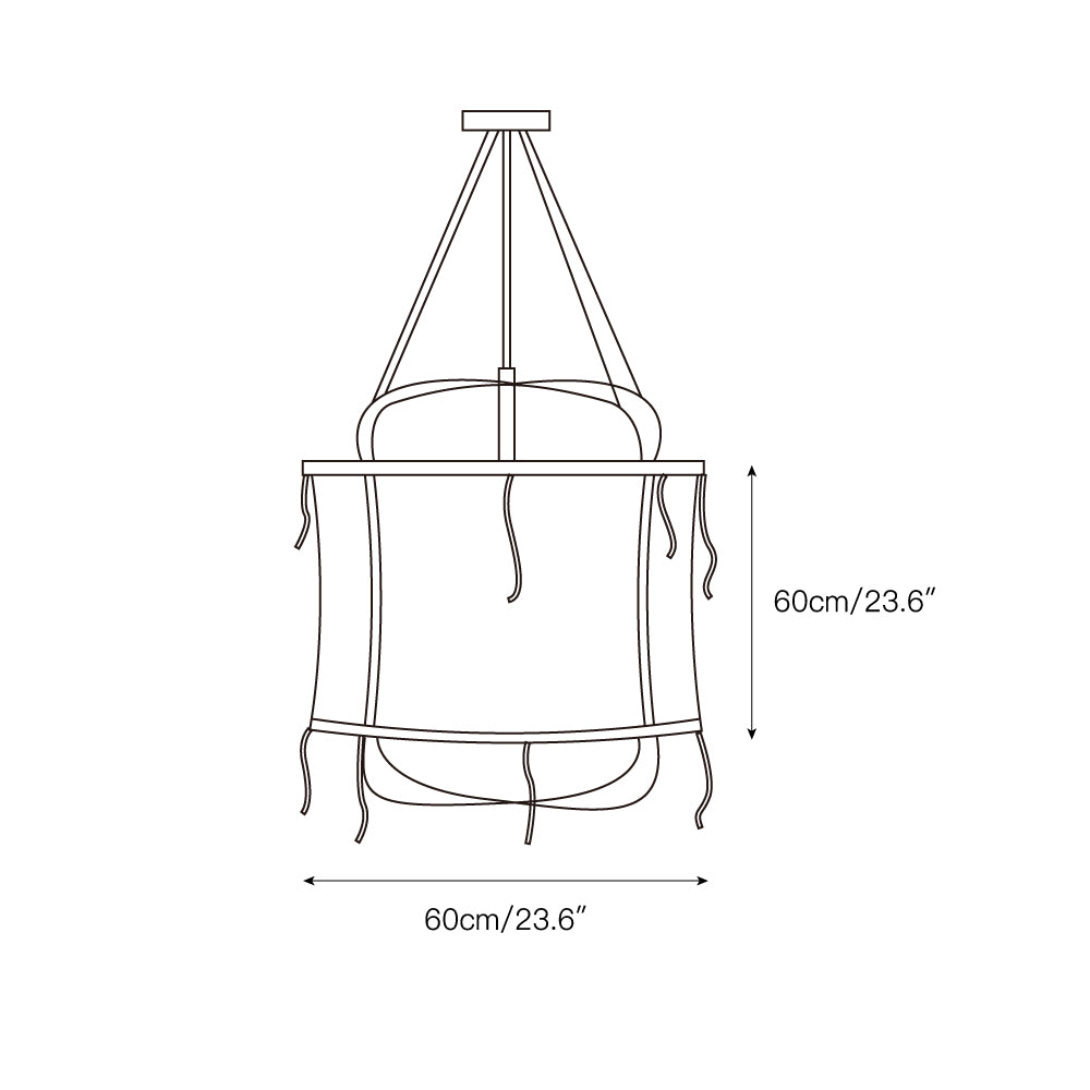 Erina Chandelier Moderne en Lin et Métal - Neutralighting