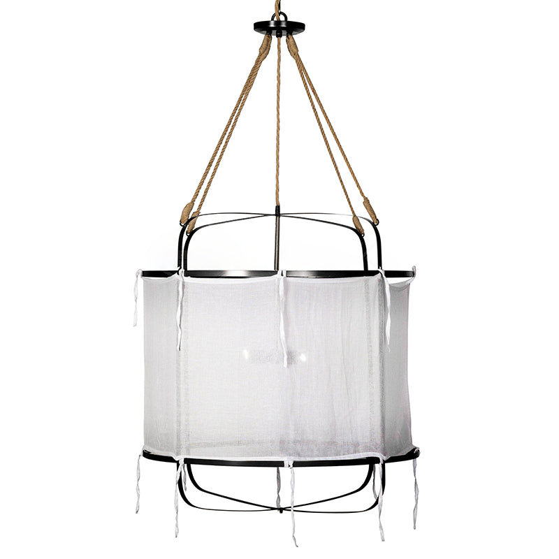 Erina Chandelier Moderne en Lin et Métal - Neutralighting