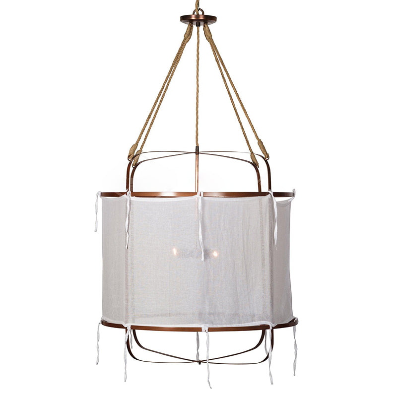 Erina Chandelier Moderne en Lin et Métal - Neutralighting