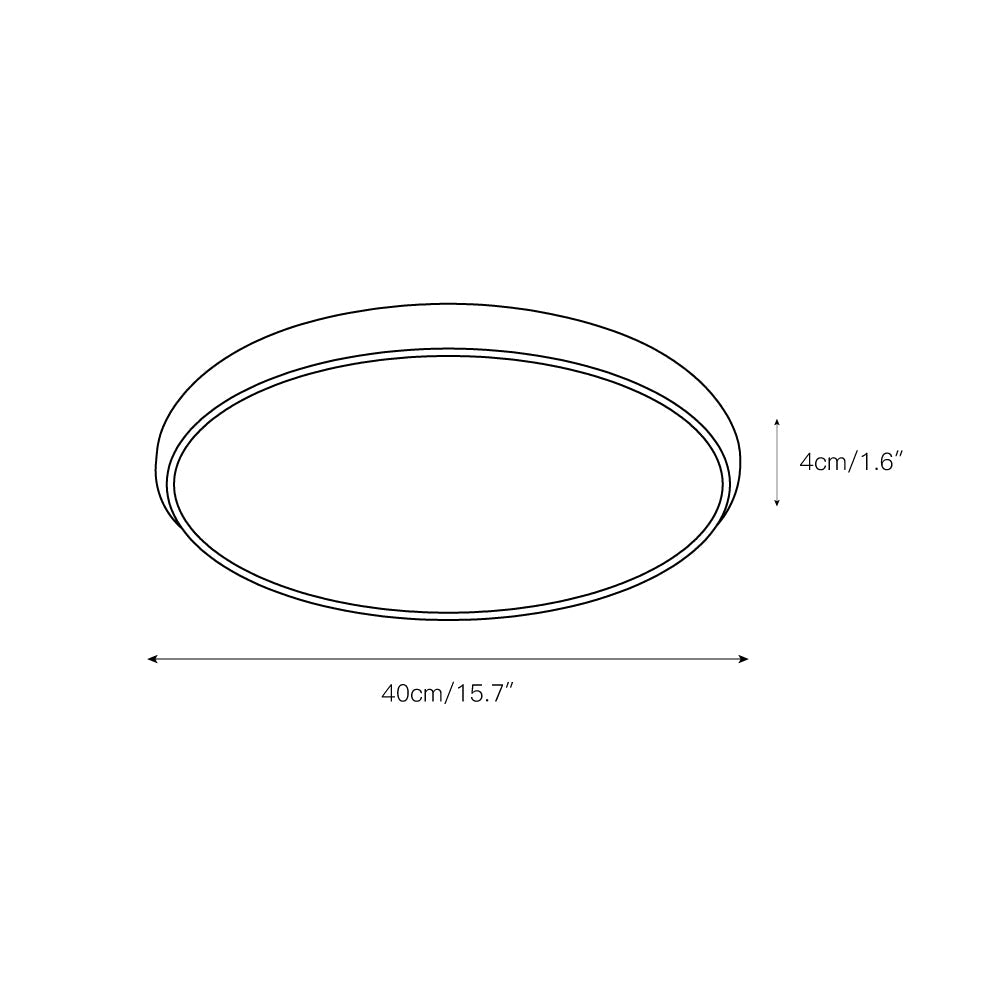 Aurdoreth LED Modern Minimalist Metal Flush Mount Ceiling Light - Lamp Copper
