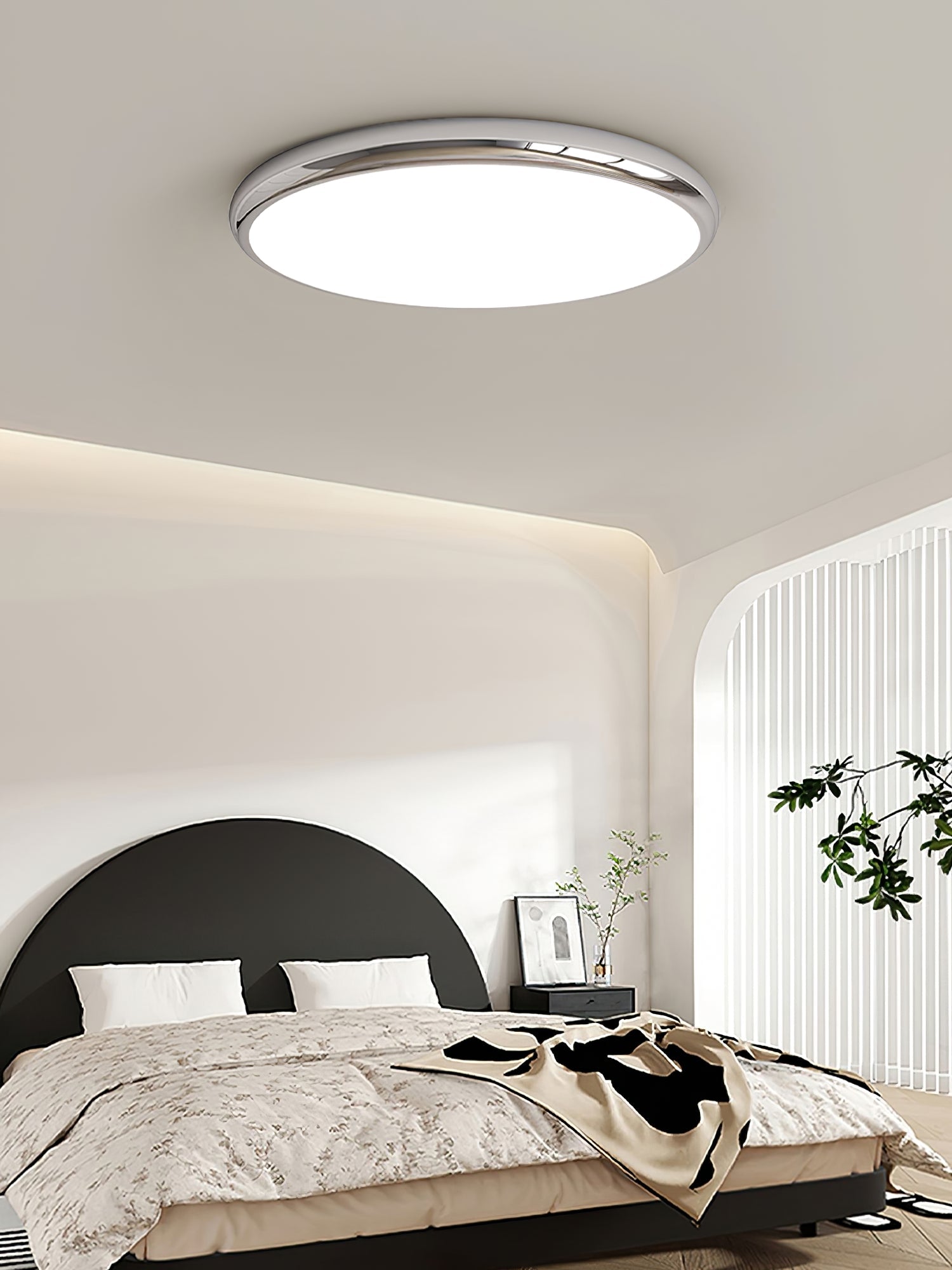 Aurdoreth LED Modern Minimalist Metal Flush Mount Ceiling Light - Lamp Copper
