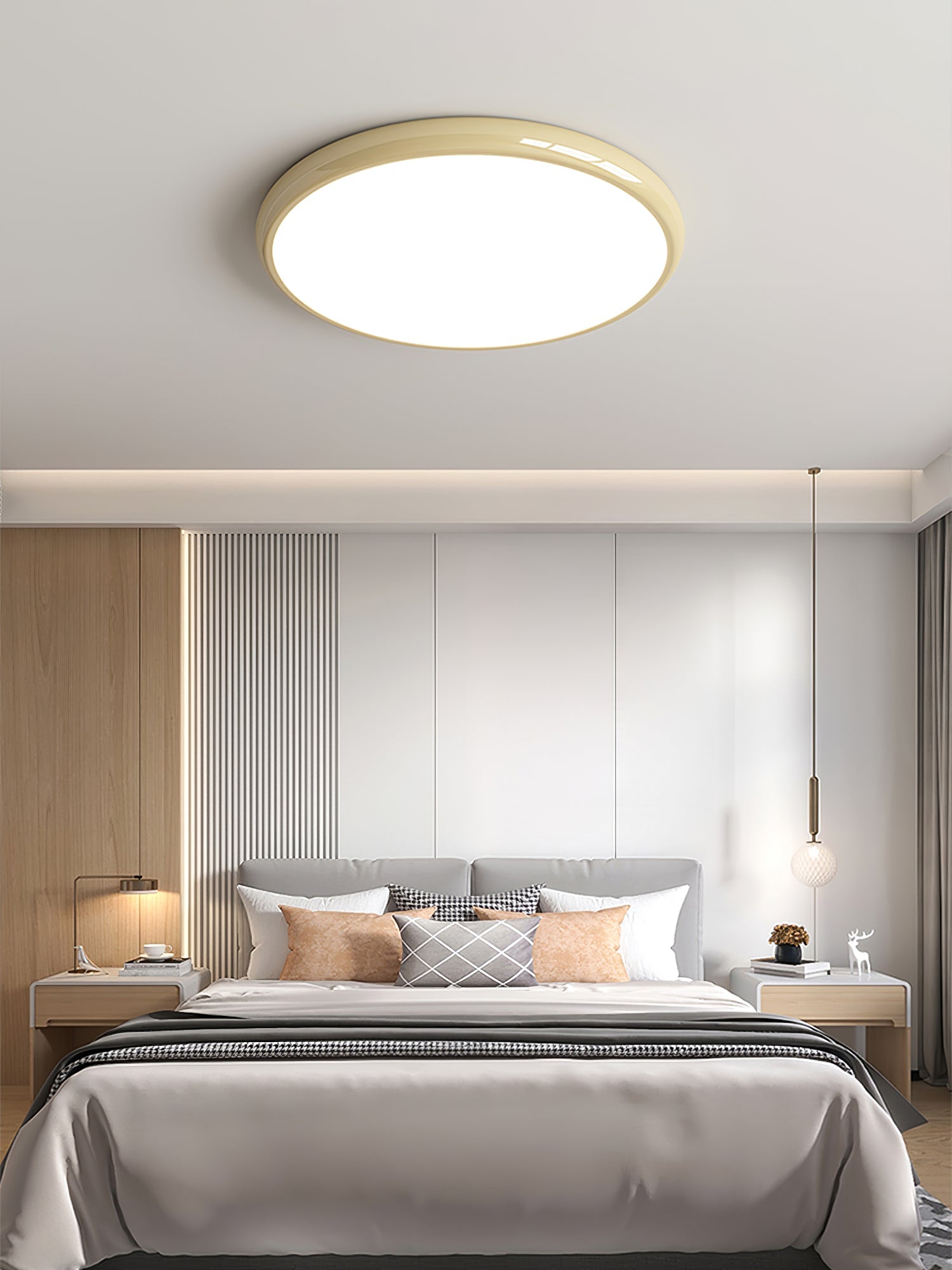 Aurdoreth LED Modern Minimalist Metal Flush Mount Ceiling Light - Lamp Copper