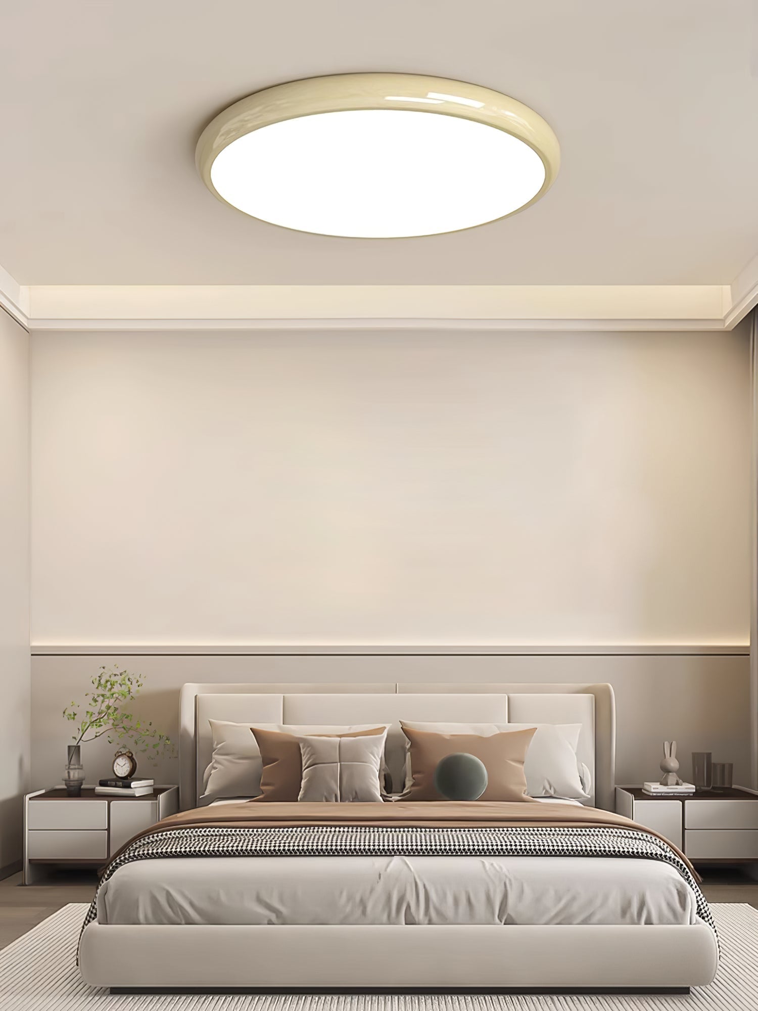 Aurdoreth LED Modern Minimalist Metal Flush Mount Ceiling Light - Lamp Copper