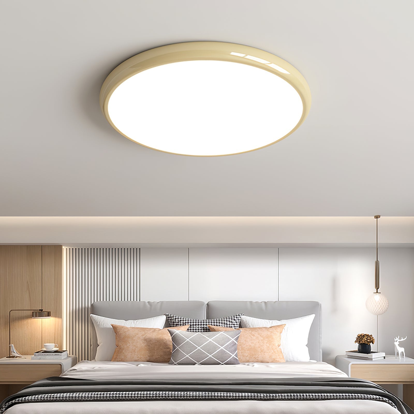 Aurdoreth LED Modern Minimalist Metal Flush Mount Ceiling Light - Lamp Copper