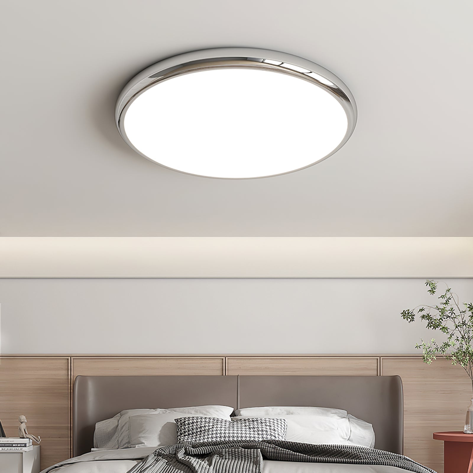 Aurdoreth LED Modern Minimalist Metal Flush Mount Ceiling Light - Lamp Copper
