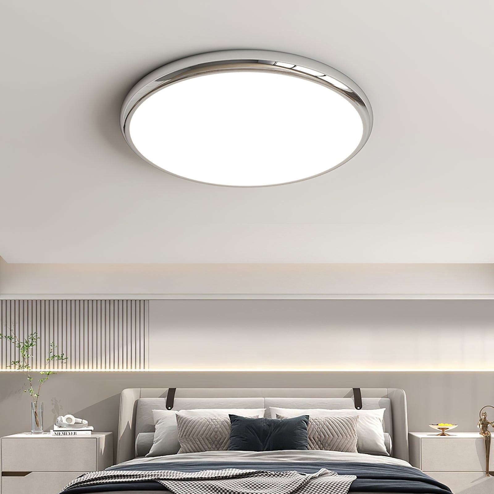 Aurdoreth LED Modern Minimalist Metal Flush Mount Ceiling Light - Lamp Copper