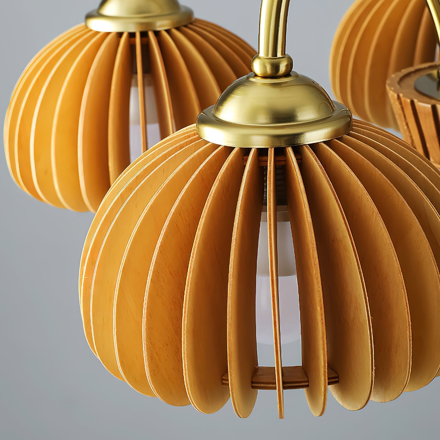 Autumn Glow Pumpkin Wooden Chandelier - Letslighting