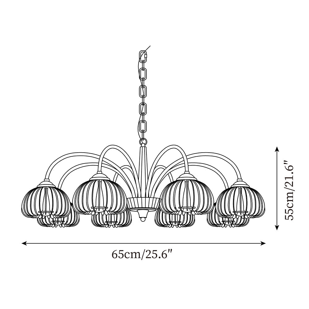 Autumn Glow Pumpkin Wooden Chandelier - Letslighting