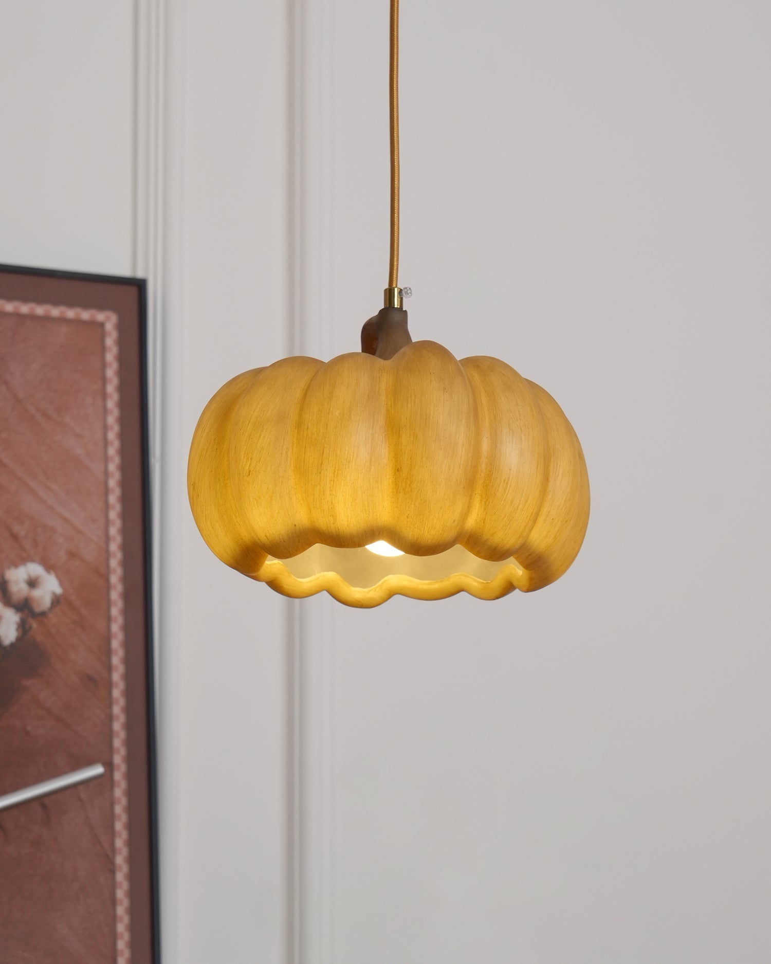 Duzy Pumpkin Pendant Lamp Resin Vintage Japanese - Letslighting