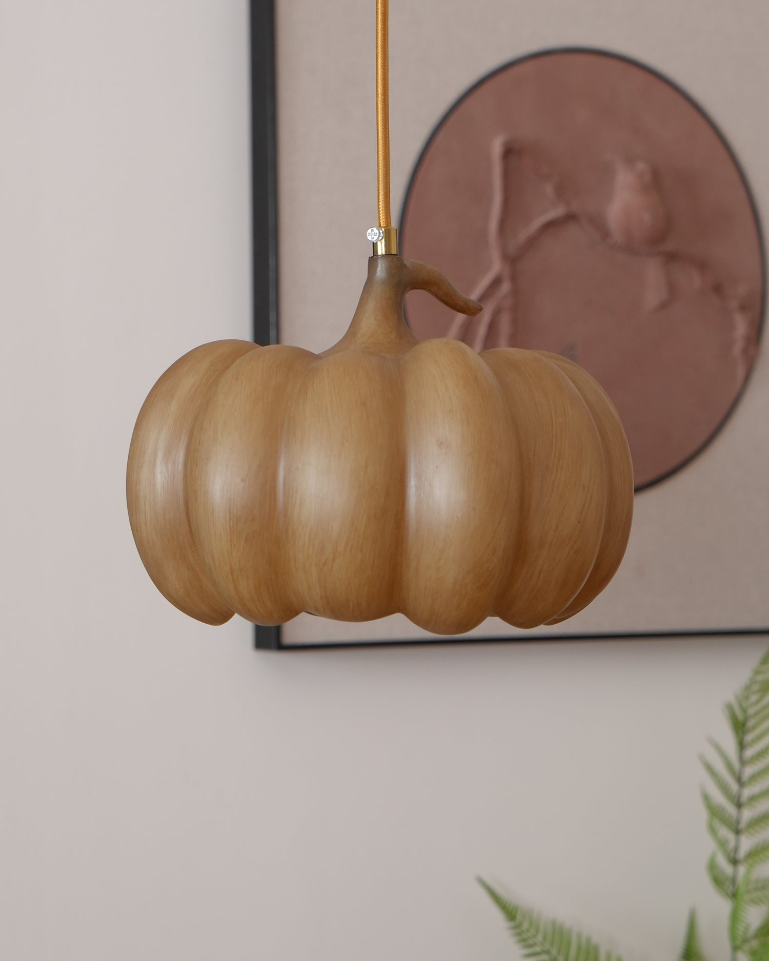 Duzy Pumpkin Pendant Lamp Resin Vintage Japanese - Letslighting